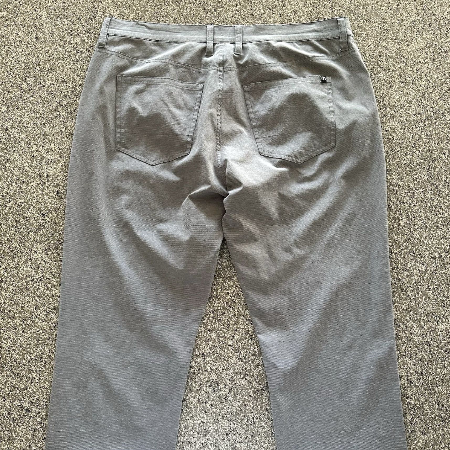 TravisMathew Travis Mathew Pants Mens 36x28 Chino Flat Front Gray Stretch 78928 Size US 36 / EU 52 - 6 Thumbnail