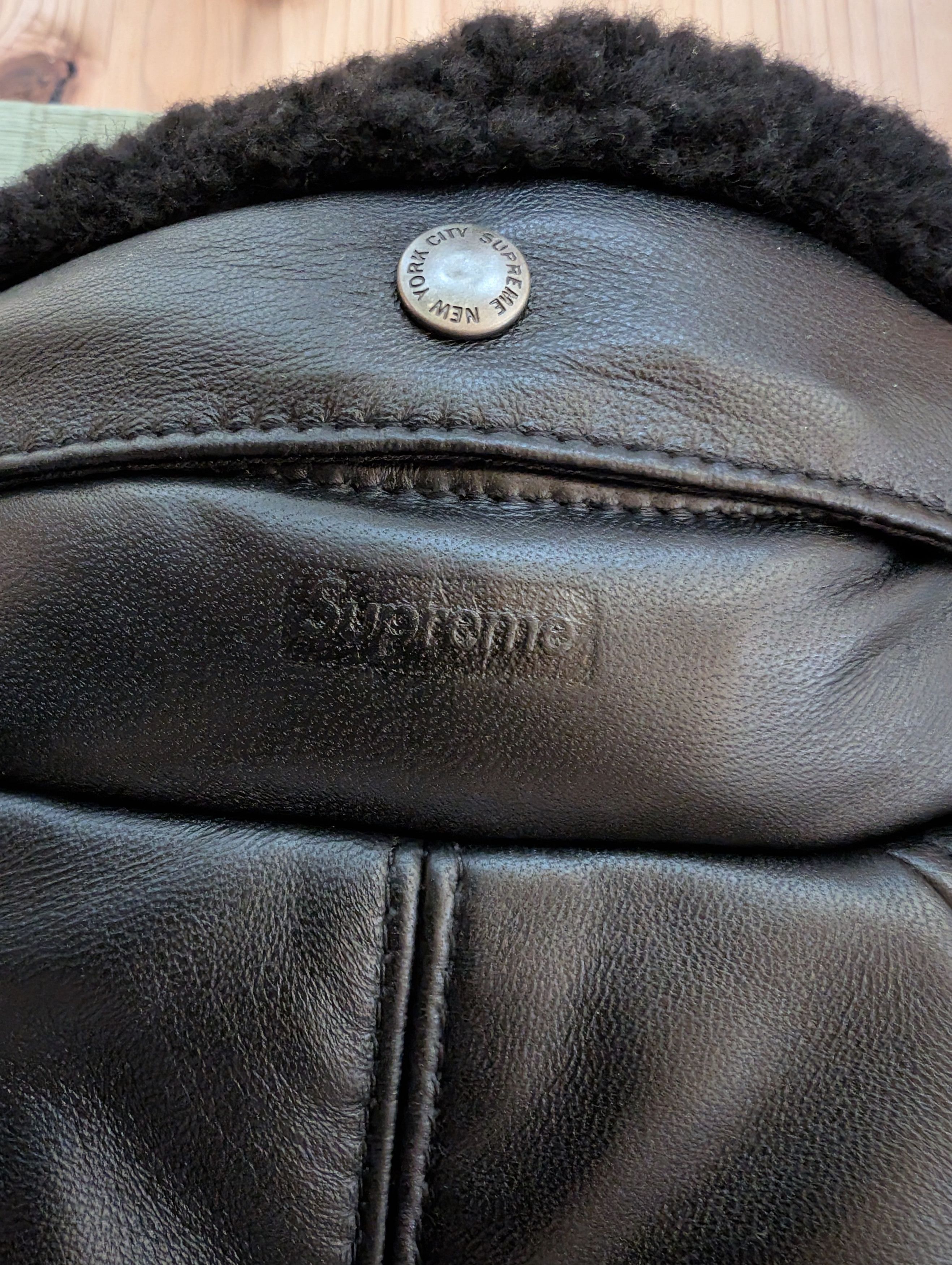 Schott × Supreme Supreme Schott Chevron Leather Down Puffer Jacket Size US L / EU 52-54 / 3 - 5 Thumbnail