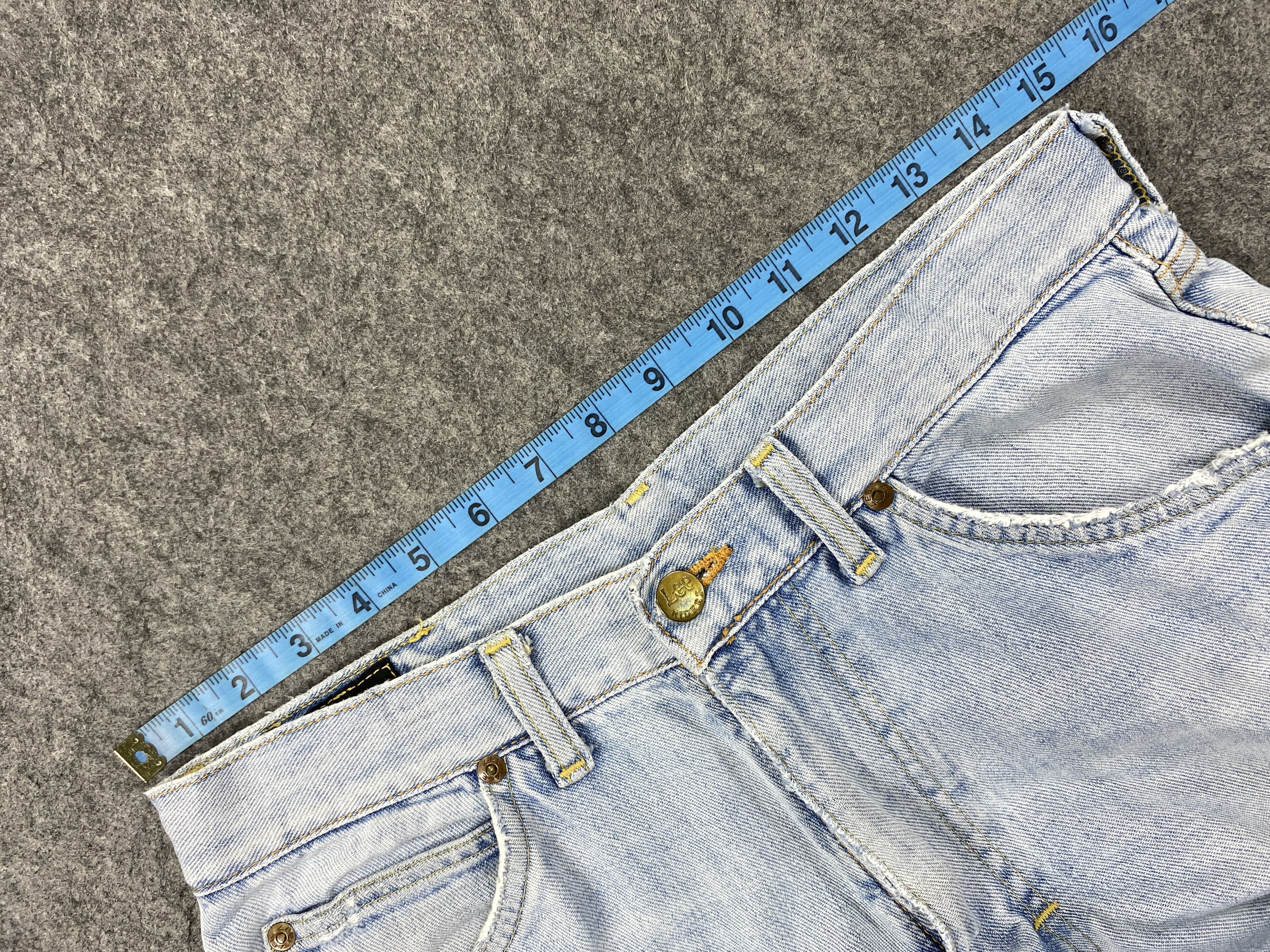 Japanese Brand Redline Light Blue Wash Lee Rider 30x26.5 Denim -JN1335 Size US 30 / EU 46 - 5 Thumbnail