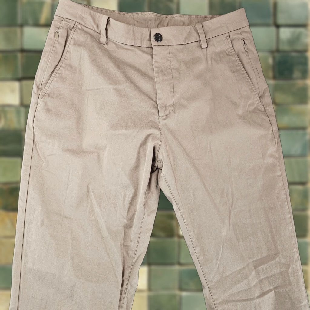 Vintage Bird Dogs Pants Mens 32x30 Khaki Chino Regular Slimming Breathable Stretch Pockets Logo 30 Inseam Casual Workwear Autumn Spring Summer Tan Brown Size US 32 / EU 48 - 1 Thumbnail