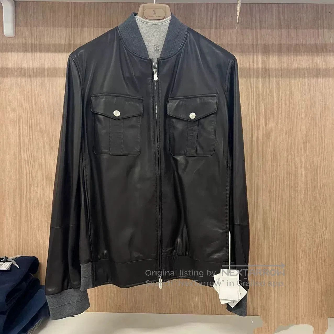 Brunello Cucinelli Brunello Cucinelli Lambskin Leather Jacket. Size US M / EU 48-50 / 2 - 1 Thumbnail