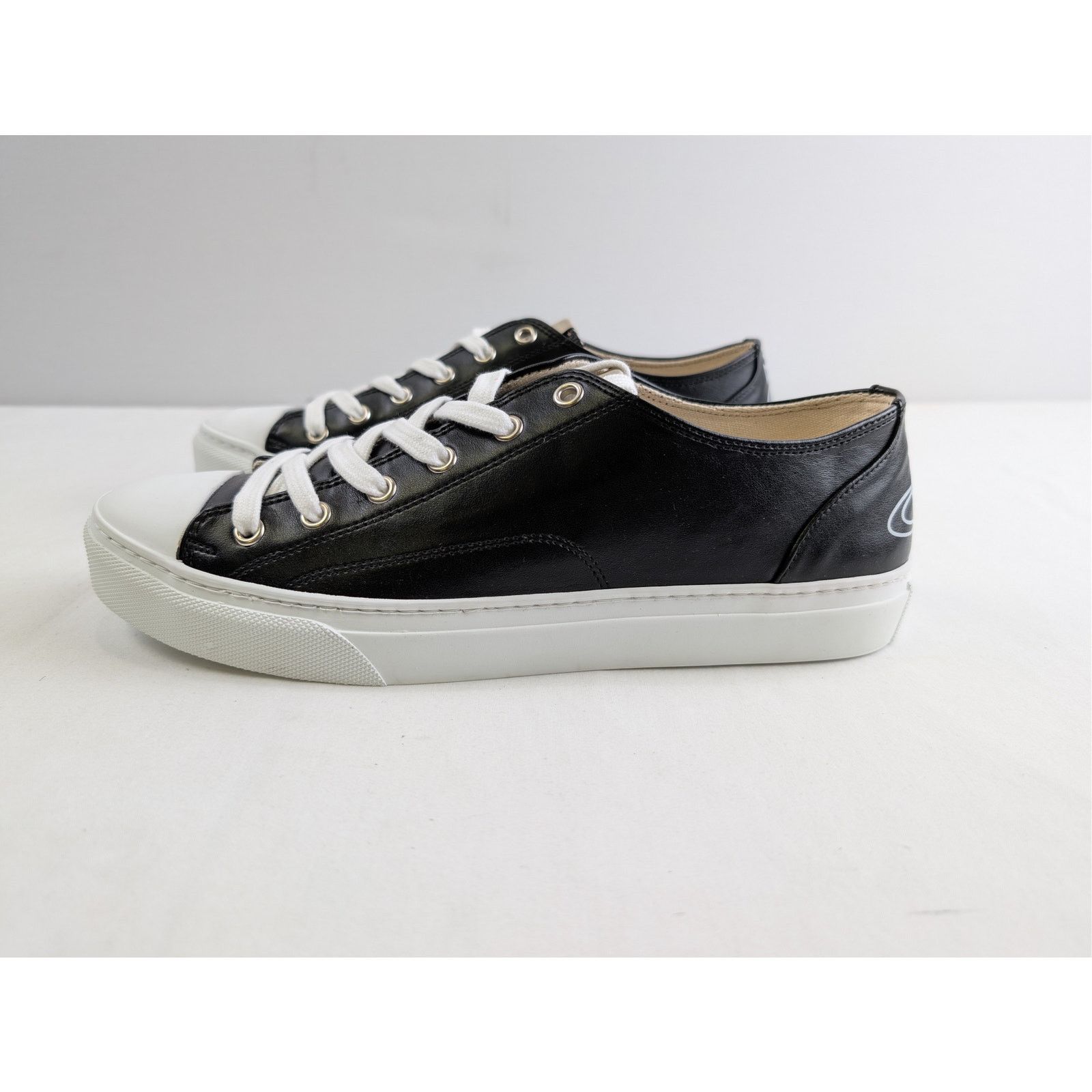 Vivienne Westwood o1rshd1 Plimsoll High Top Eco Leather Sneakers in Black Size US 10 / EU 43 - 10 Thumbnail