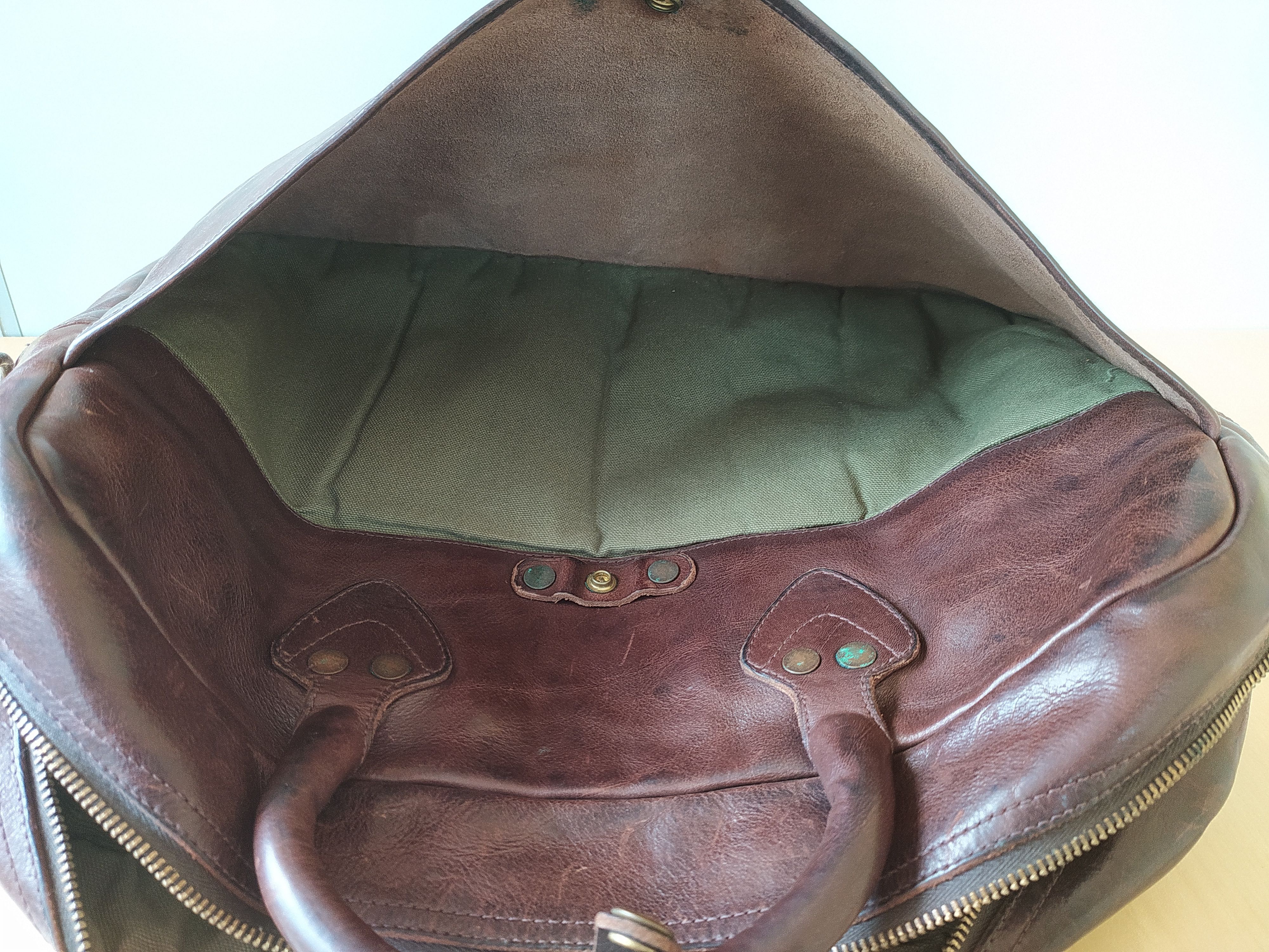 RRL Ralph Lauren RRL Men's Leather Briefcase Free Worldwide Shipping FTP/6006 Size ONE SIZE - 3 Thumbnail