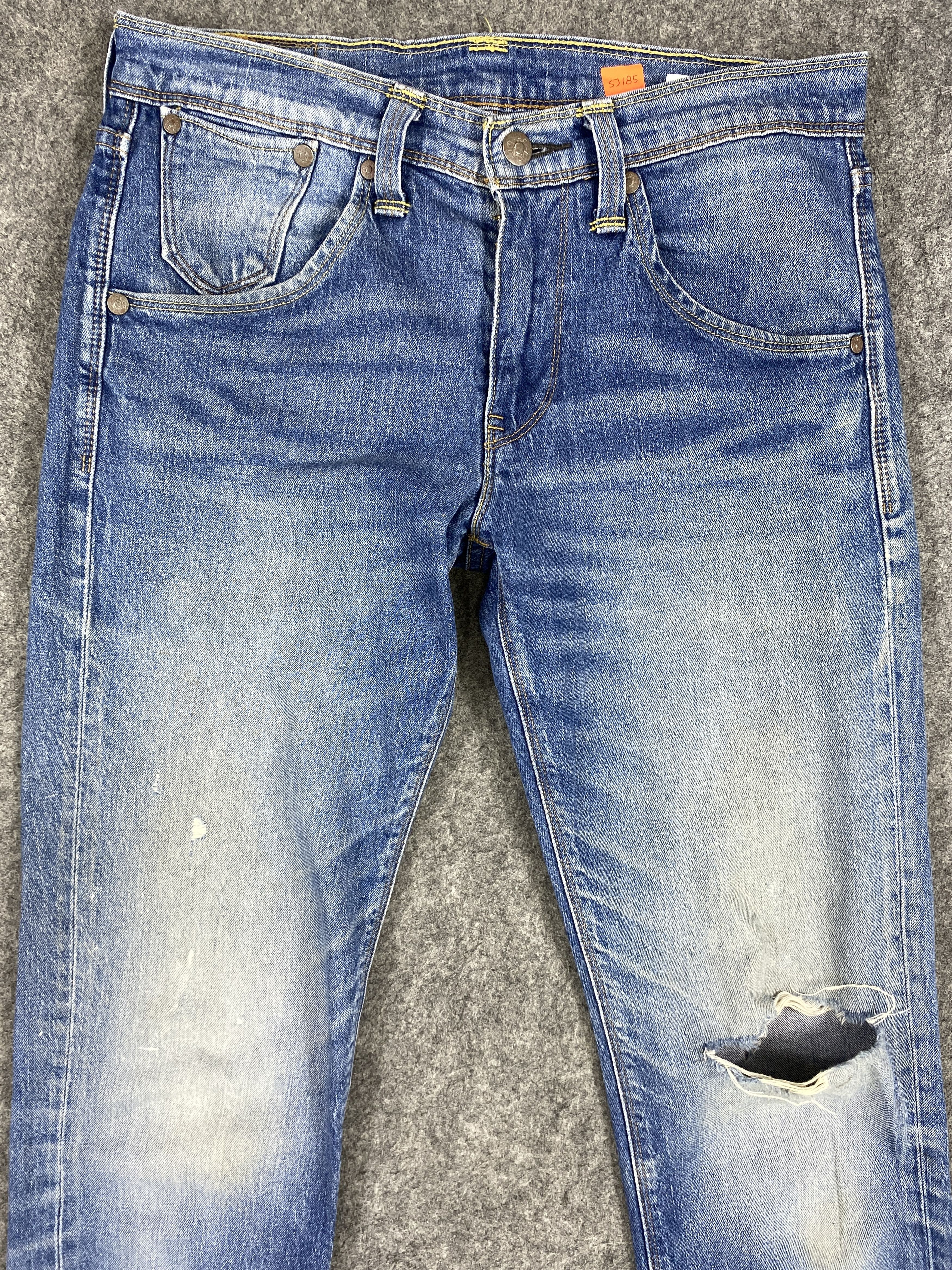 Levi's Blue Distressed Levi's 511 Jeans 30x31 Denim -SJ185 Size US 30 / EU 46 - 3 Thumbnail