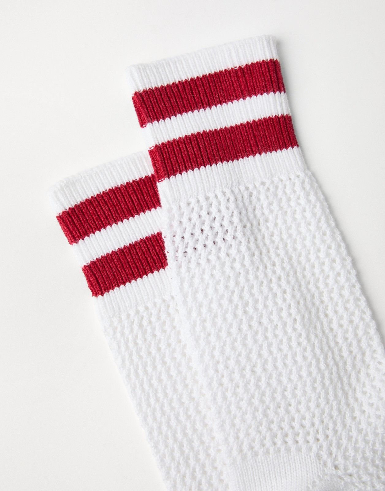 Brunello Cucinelli o1la1rc1a0326 Size: OS / Socks in White/Red Size ONE SIZE - 2 Thumbnail