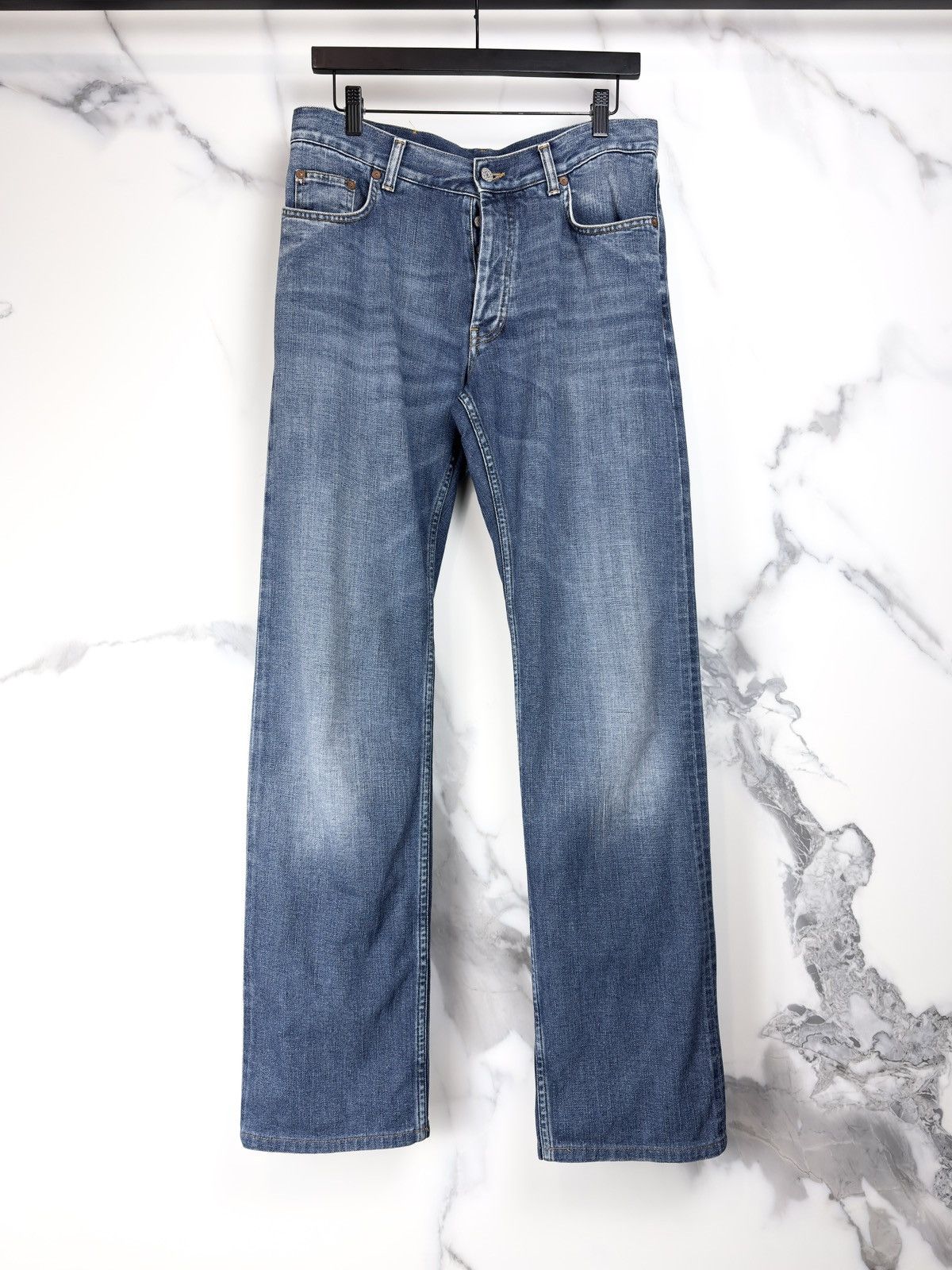 Gucci Gucci Tom Ford Vintage Straight Leg Faded Blue Denim Jeans Size US 32 / EU 48 - 1 Thumbnail