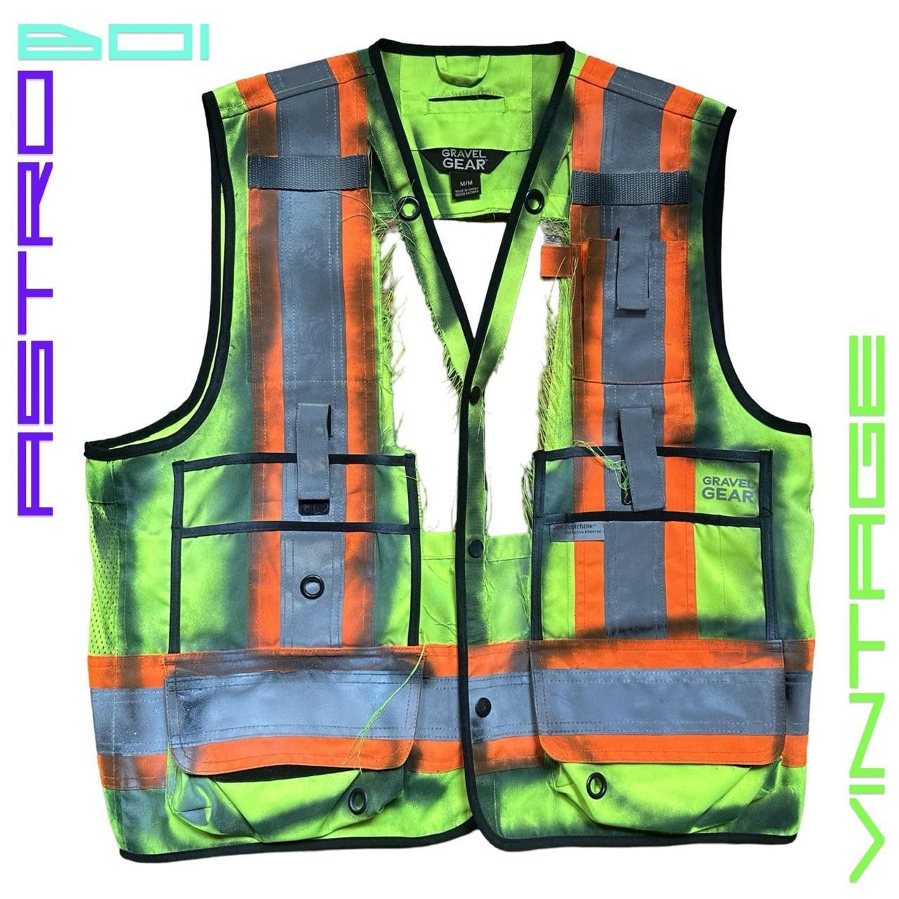 Vintage ASTROBOI* 3M Deconstructed Construction Vest - XL Size US M / EU 48-50 / 2 - 2 Thumbnail