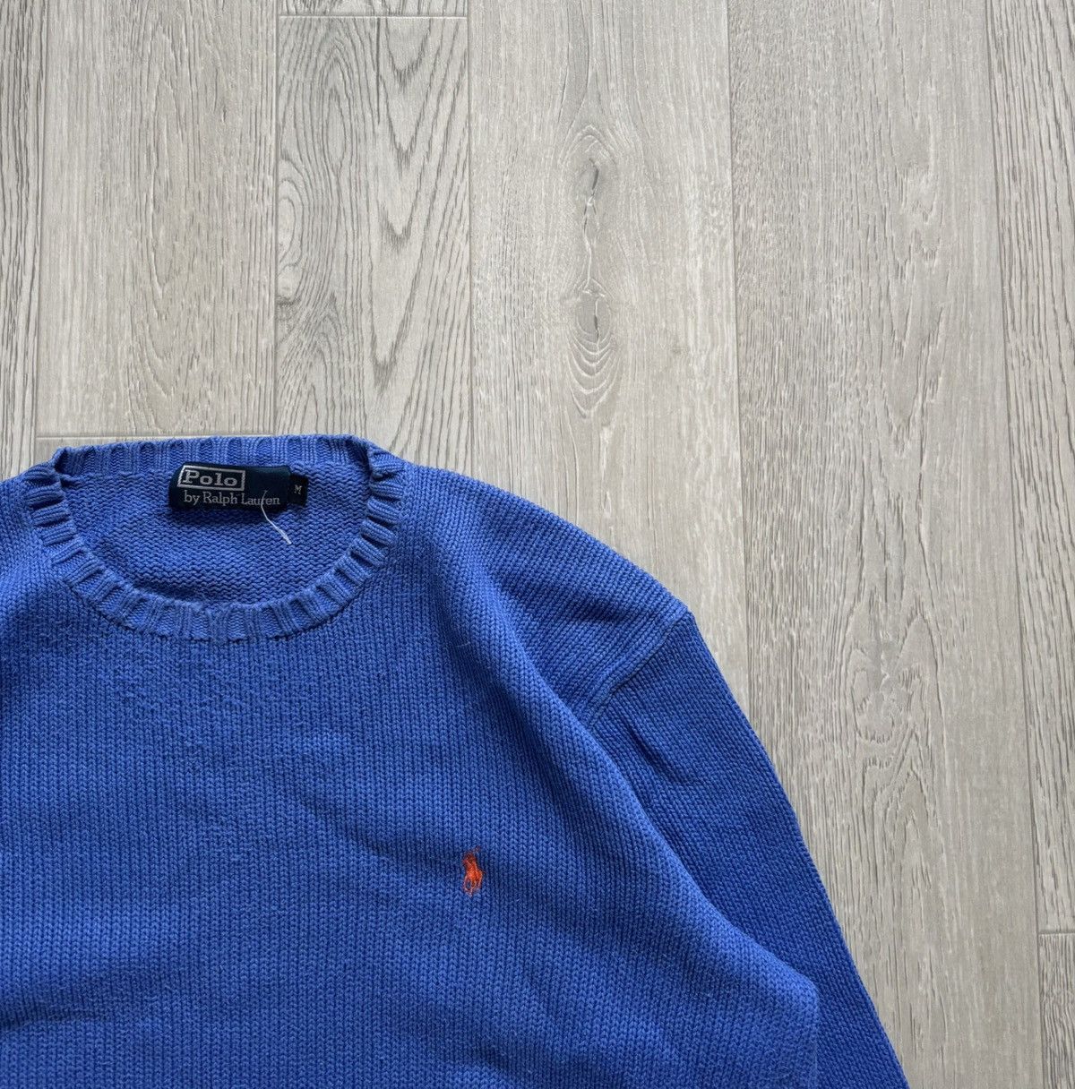 Polo Ralph Lauren × Vintage Vintage Polo Ralph Lauren Sweater Orange Logo Size US M / EU 48-50 / 2 - 2 Thumbnail