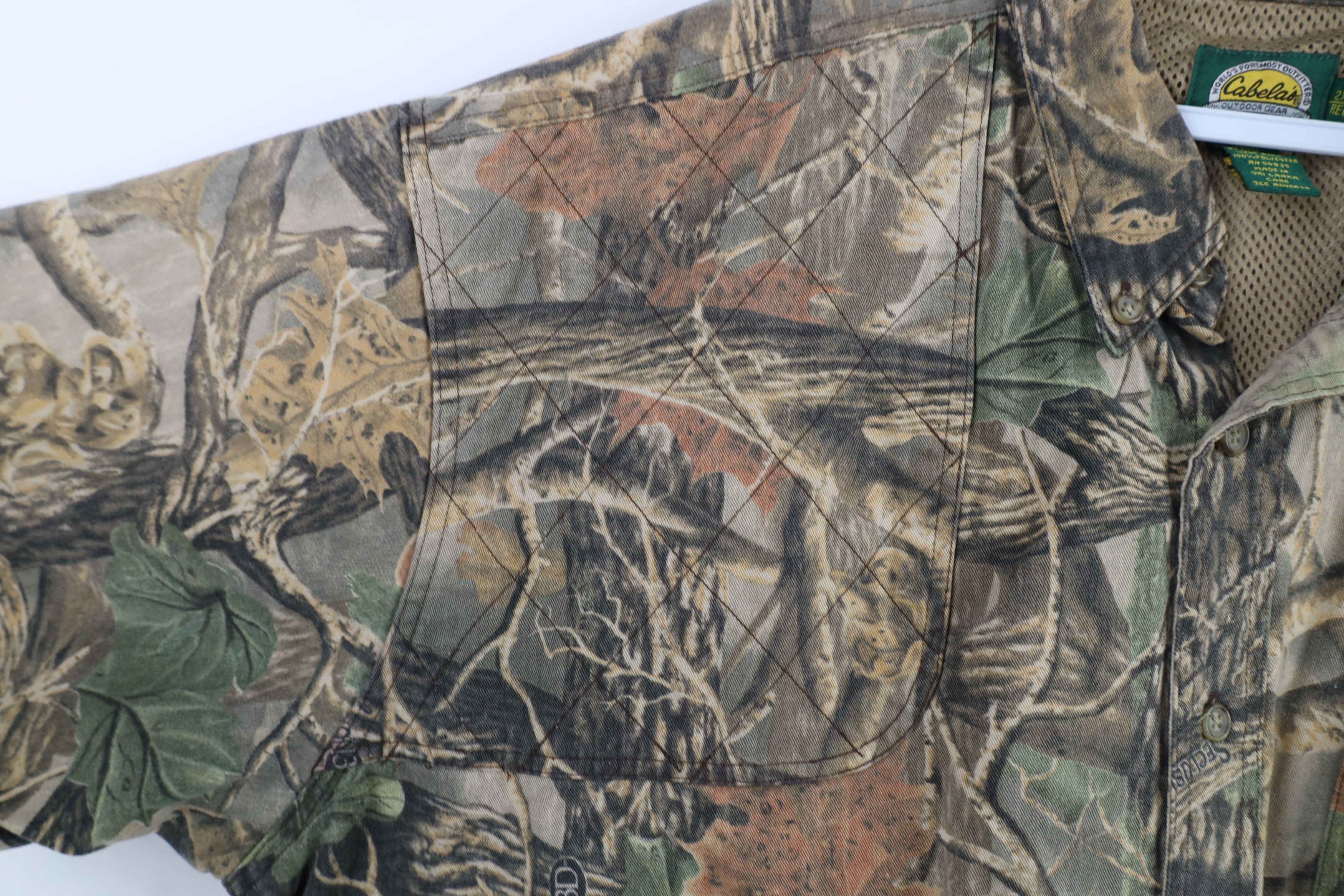 Cabelas × Vintage Vintage Cabelas Camouflage Short Sleeve Shooting Shirt Size US XXL / EU 58 / 5 - 5 Thumbnail