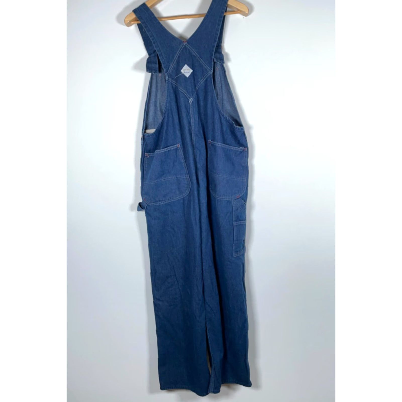 Vintage VTG Big Mac Denim Overalls 44 x 30 Blue Square Bak Union Workwear Size US 44 / EU 60 - 2 Thumbnail