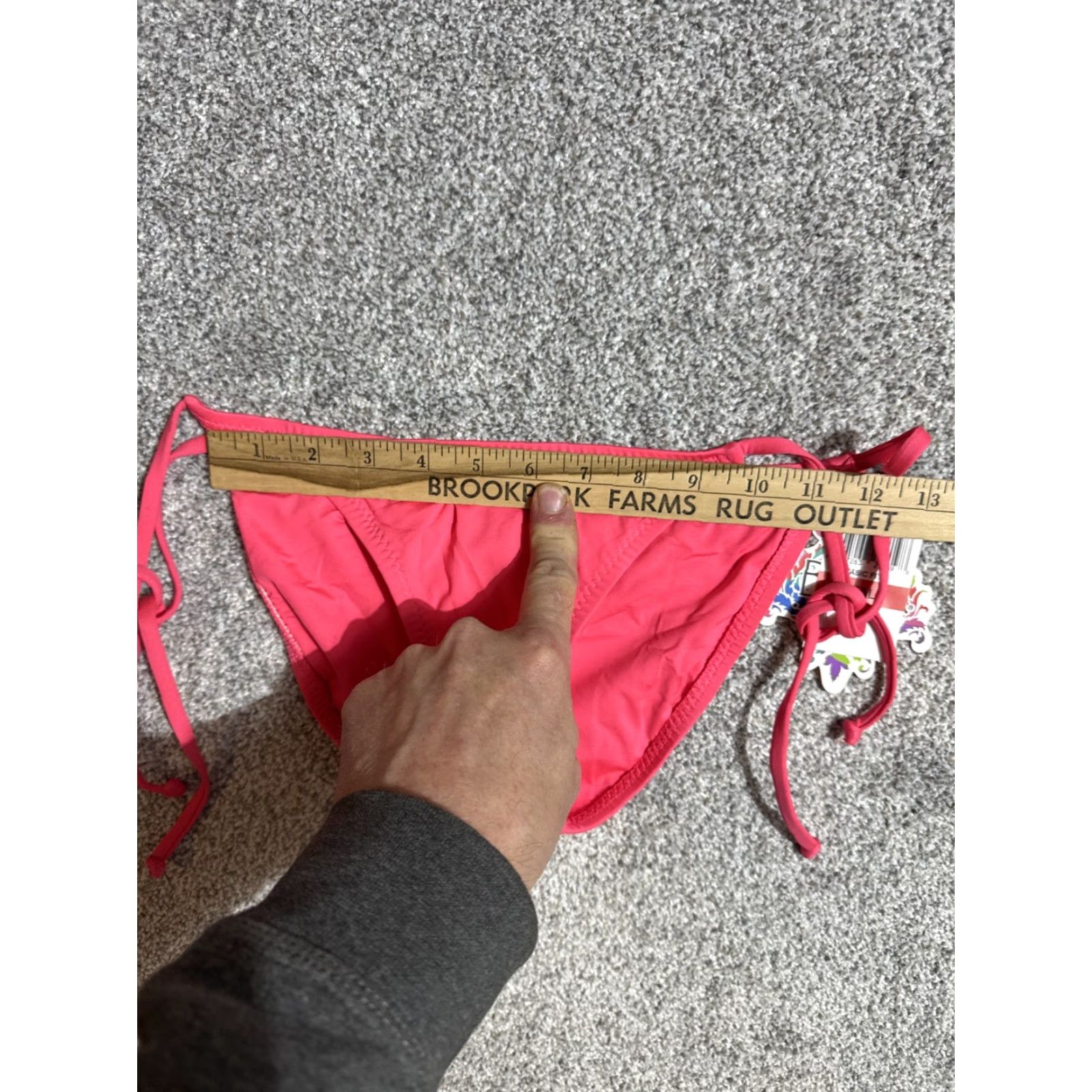 Vintage BECCA Bikini Bottom Womens XS Coquette Chic Beachy Swimwear Y2K Style Hot Pink Size 26" / US 2 / IT 38 - 6 Thumbnail