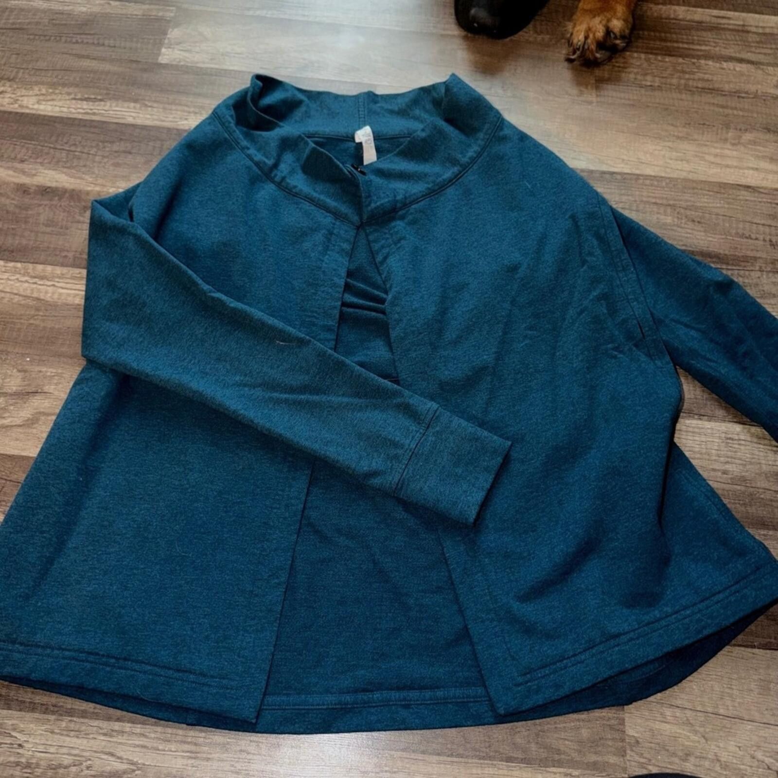 Lululemon Lululemon Athletica Teal Heathered Wrap Cardigan Size S / US 4 / IT 40 - 1 Thumbnail