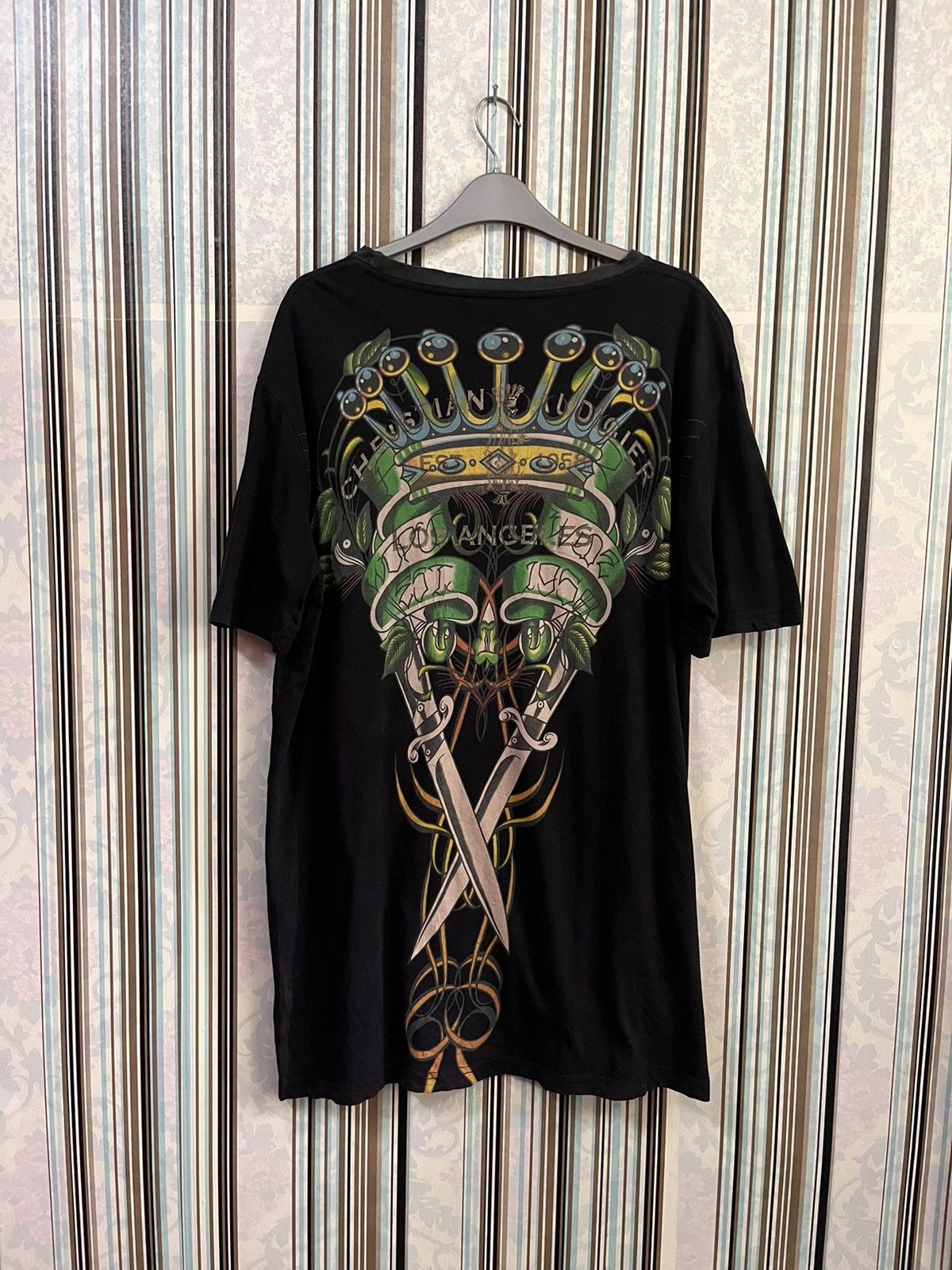 Christian Audigier 1990s iconic Ed hardy skull time bombs #E5 Size US XXL / EU 58 / 5 - 2 Thumbnail