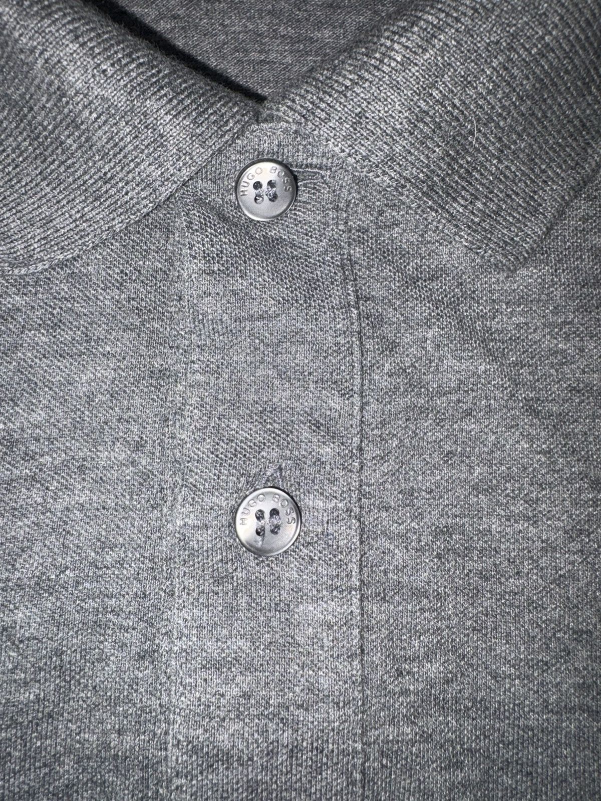 Hugo Boss HUGO BOSS Pima Cotton Polo Shirt Gray Regular Fit Size M Size US M / EU 48-50 / 2 - 4 Thumbnail