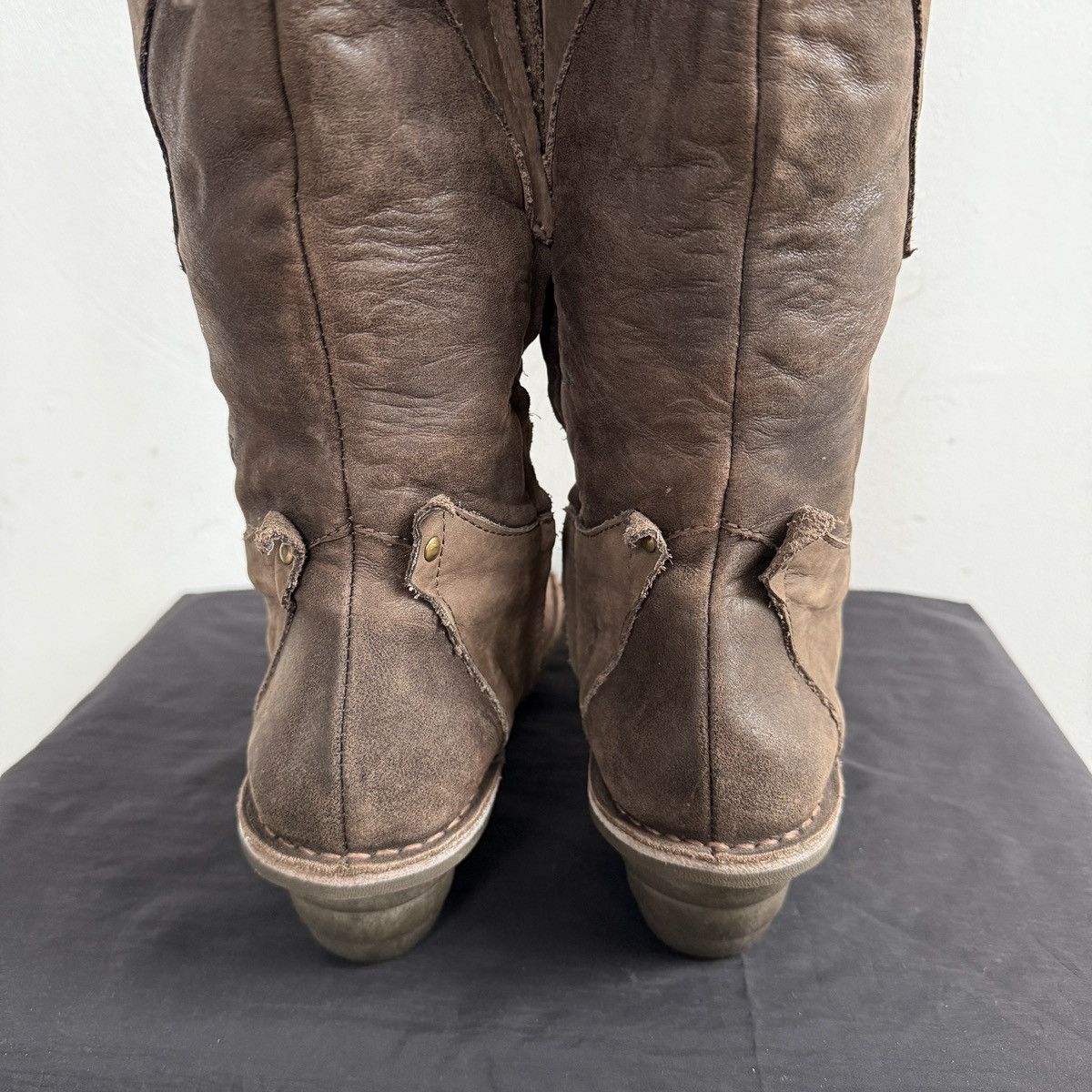 Other Vintage Y2K Tamaris Fairy Core Leather Brown Knee High Boots Size US 7 / IT 37 - 8 Thumbnail