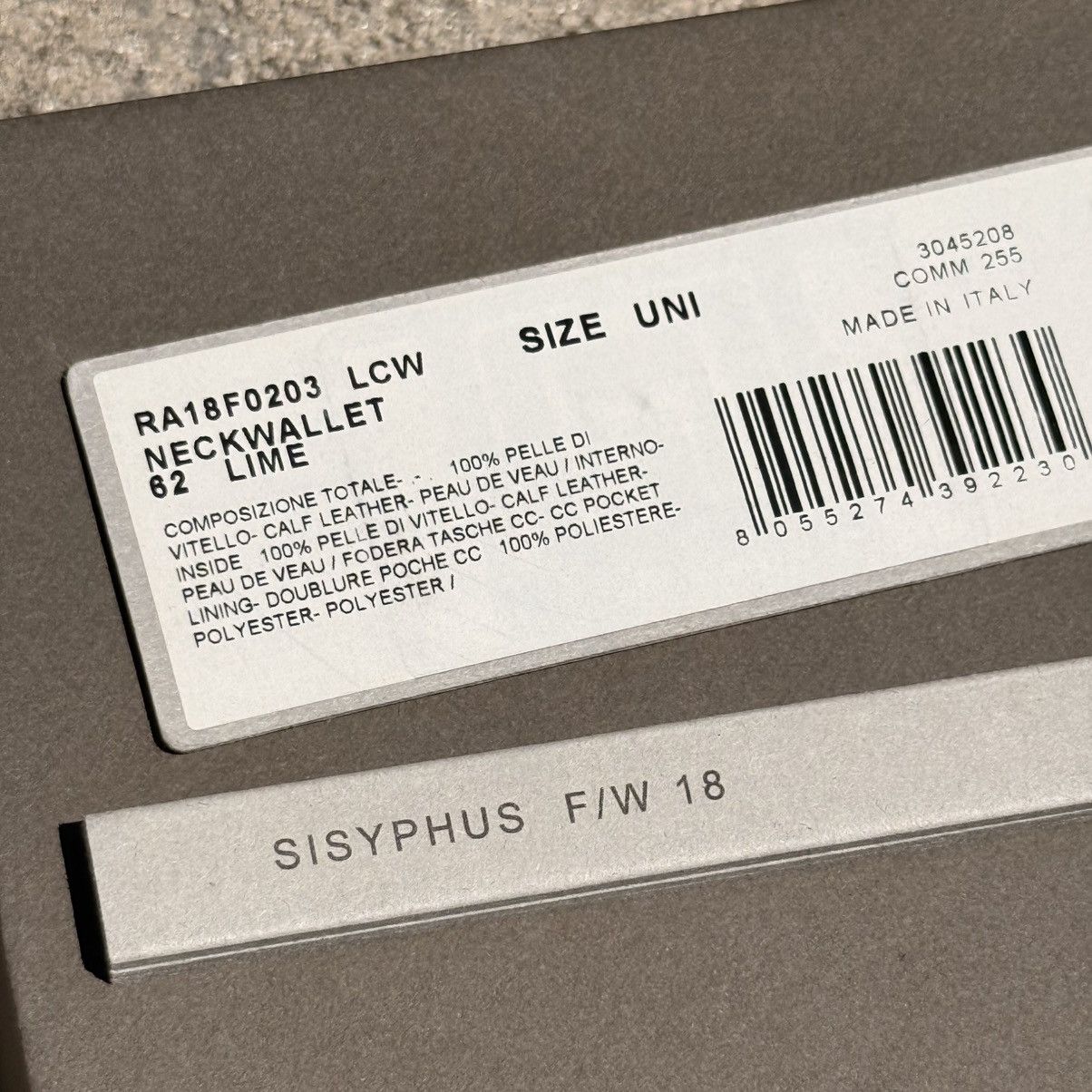 Rick Owens Rick Owens Sisyphus Lime Calf Neck Wallet Size ONE SIZE - 3 Thumbnail