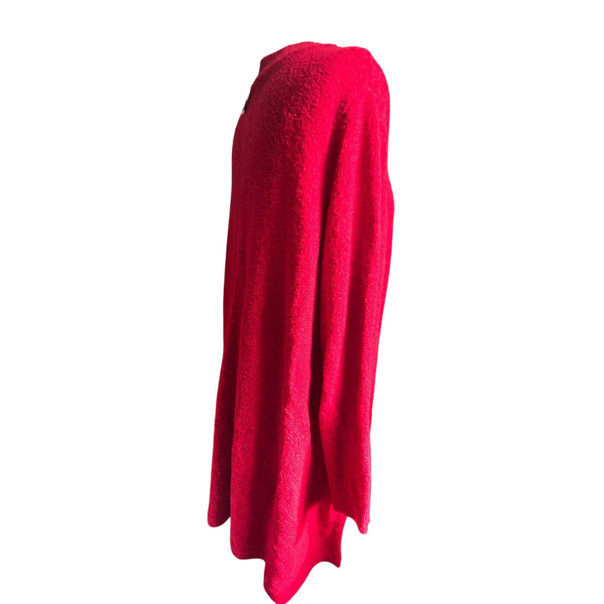 Other Catherines Red Sweater Bouclé Knit Mockneck Tunic Size 3X 26 Size 3XL / US 20-22 - 5 Thumbnail