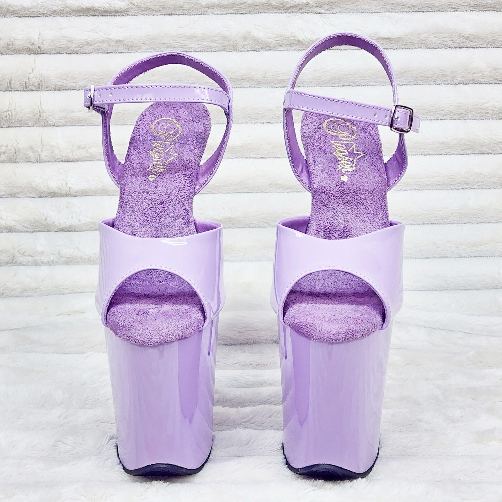 Other Flamingo 09 Lilac Purple Patent Platform 8" Heels Sizes 5-1 Size US 6 / IT 36 - 3 Thumbnail
