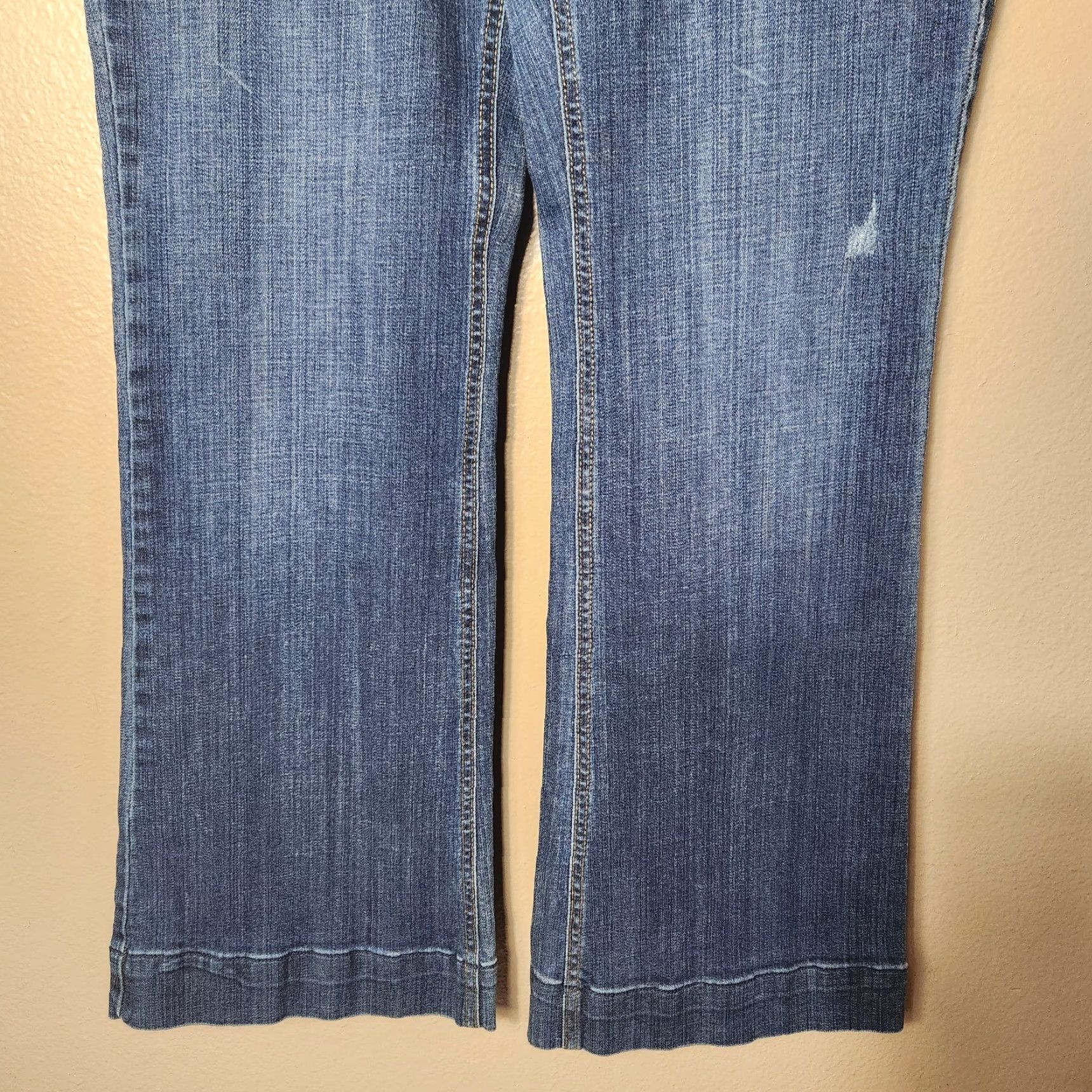 Lands' End VINTAGE Lands' End Womens Fit & Flare Medium Wash Blue Jeans-Size 16/33 Size 24" / US 00 / IT 34 - 6 Thumbnail