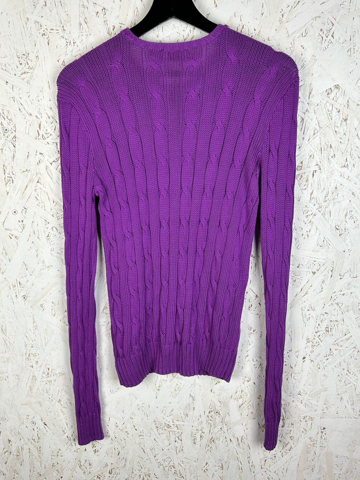 Polo Ralph Lauren Polo By Ralph Lauren Cable Knit Sweater Magenta Size S Size US S / EU 44-46 / 1 - 5 Thumbnail