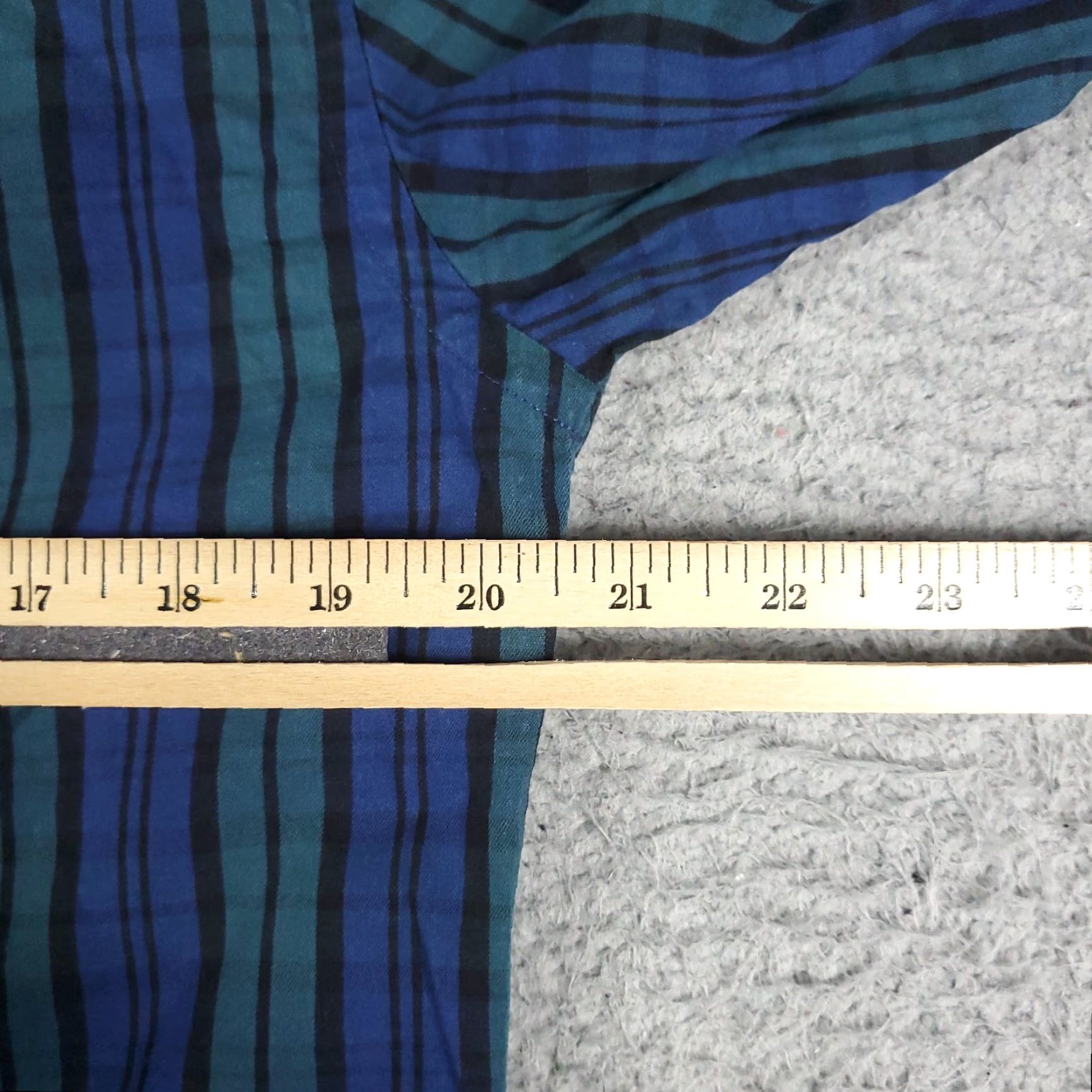 Tommy Hilfiger Tommy Hilfiger Shirt Mens 15.5 Blue Plaid Dress Button Up Long Sleeve Size 40R - 5 Thumbnail