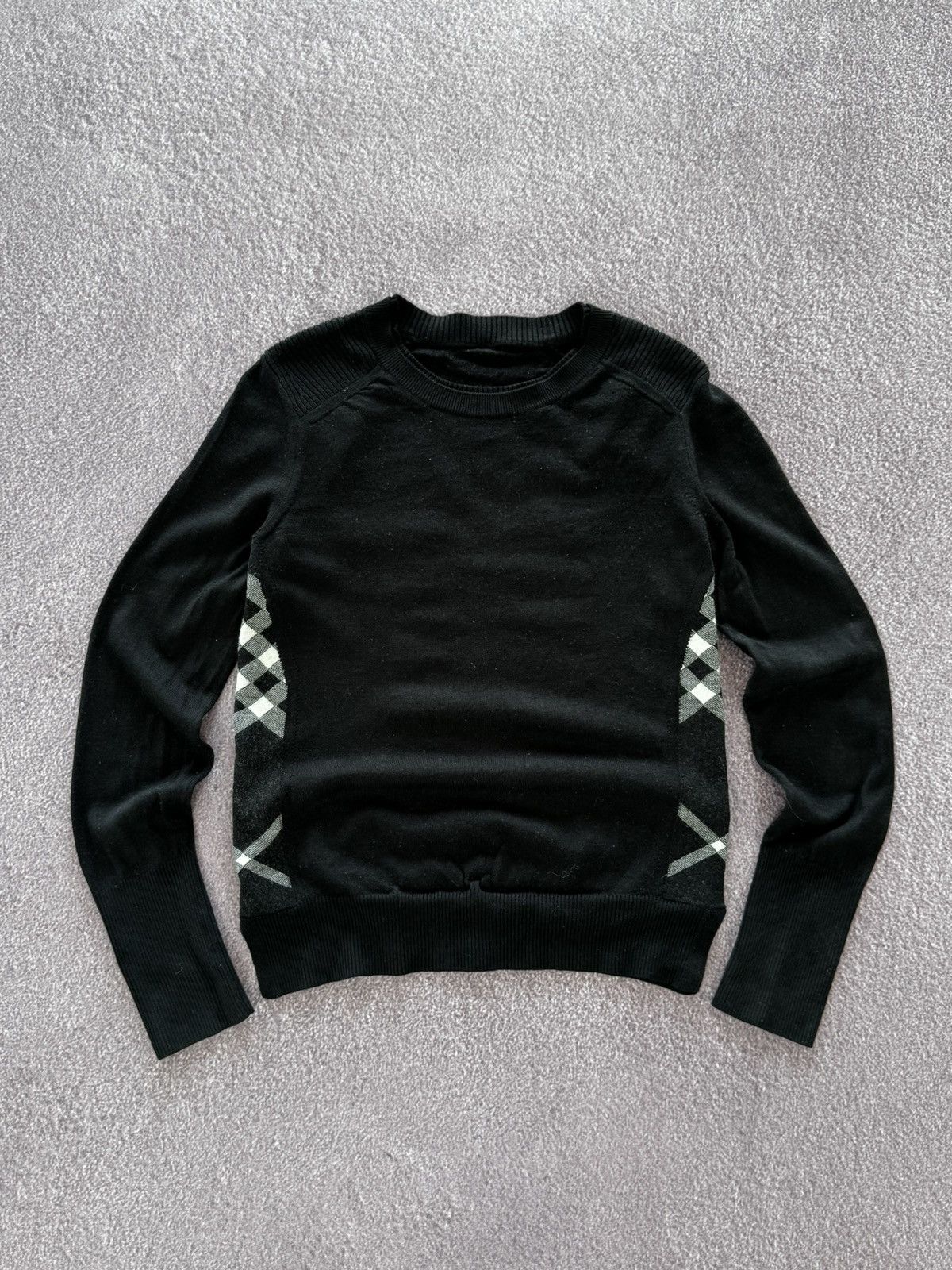 Burberry 00s Burberry Nova Check Luxury Knit Sweater Size S / US 4 / IT 40 - 1 Thumbnail