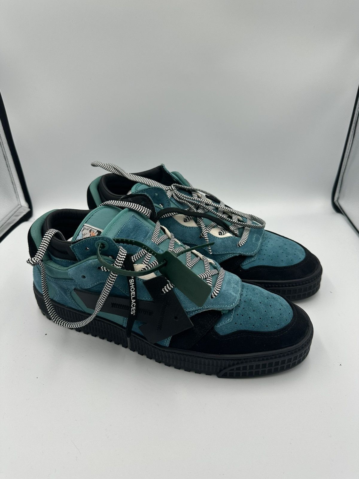 Off-White Floating Arrow Suede Sneakers in Multicolor Size US 13 / EU 46 - 1 Thumbnail