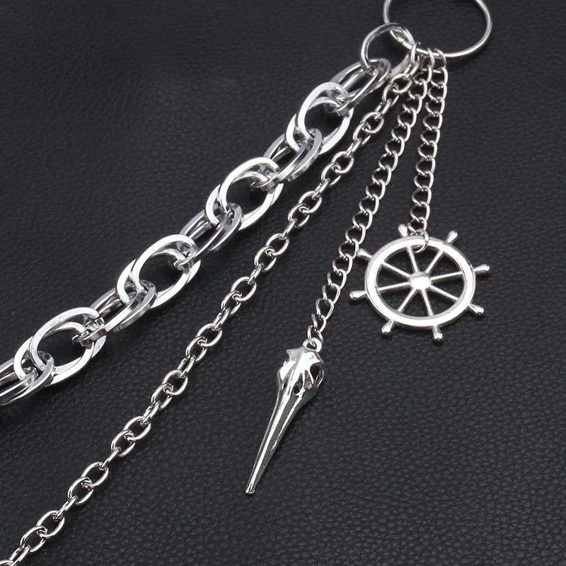 Jewelry Layered Punk Pants Chain Spike Size ONE SIZE - 5 Thumbnail