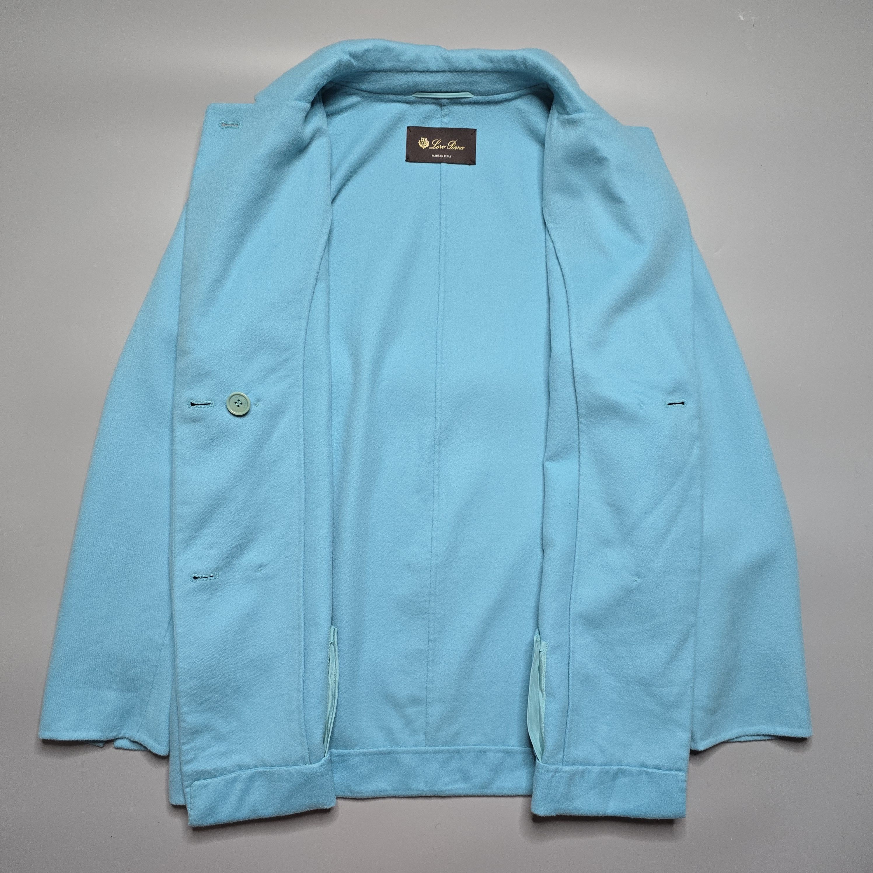 Loro Piana Loro Piana - Turquoise Cashmere Short Coat Size M / US 6-8 / IT 42-44 - 3 Thumbnail