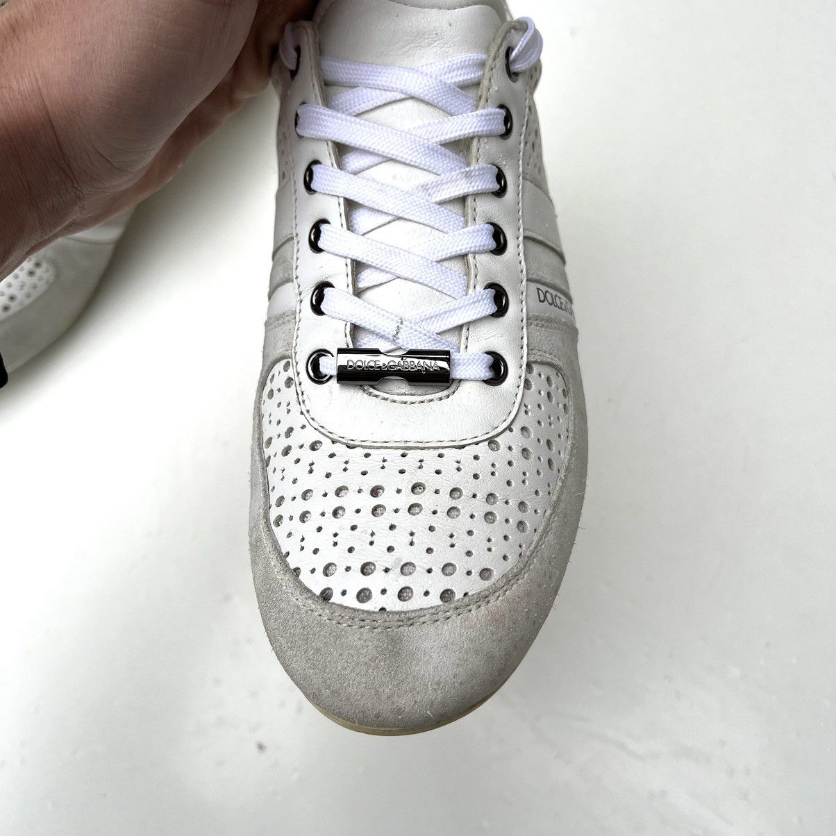 Dolce & Gabbana DOLCE & GABBANA Low Top Leather Sneakers Size US 8 / EU 41 - 8 Thumbnail