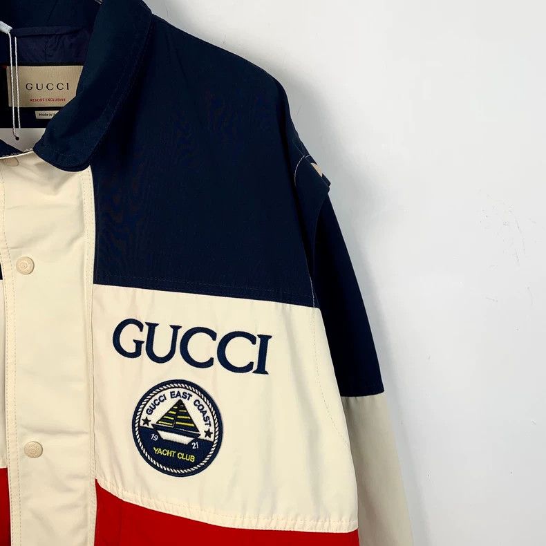 Gucci Gucci 23 color-blocked logo embroidered lapel jackets 2502- Size US M / EU 48-50 / 2 - 3 Thumbnail