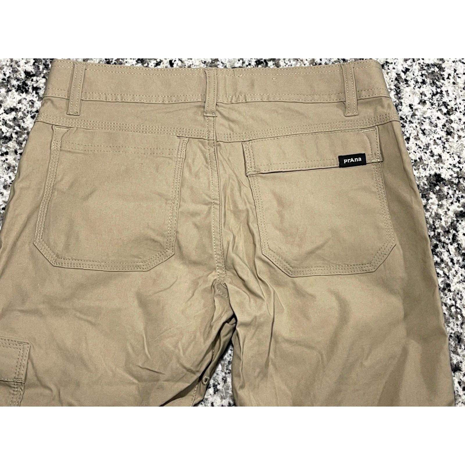 Prana PrAna Roll Up Hiking Cargo Pants Men's L Beige 29x29 Cargo Hiking Men Roll Up Belted Flat Front Straight Inseam 29 Size US 29 - 6 Thumbnail