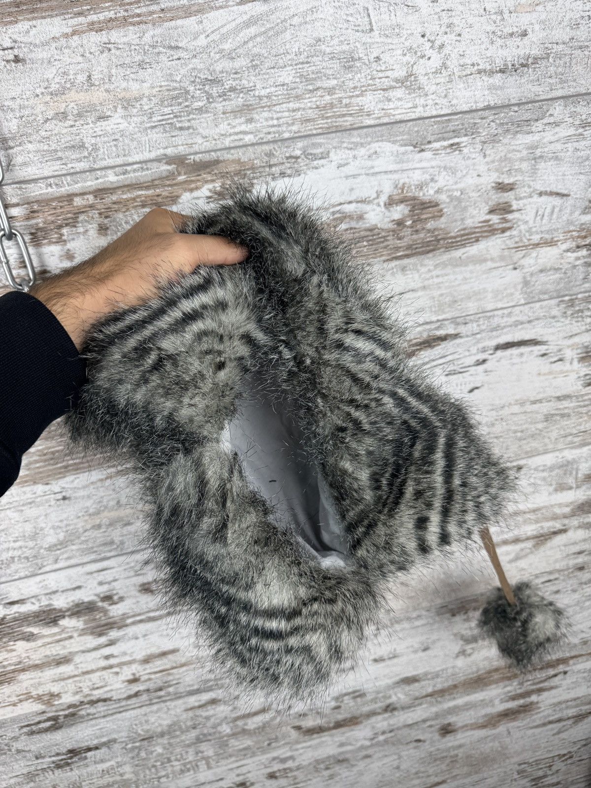 Hysteric Glamour Vintage Y2K Faux Fur Trapper Ushanka Winter Hat Fuzzy hats Size ONE SIZE - 7 Thumbnail