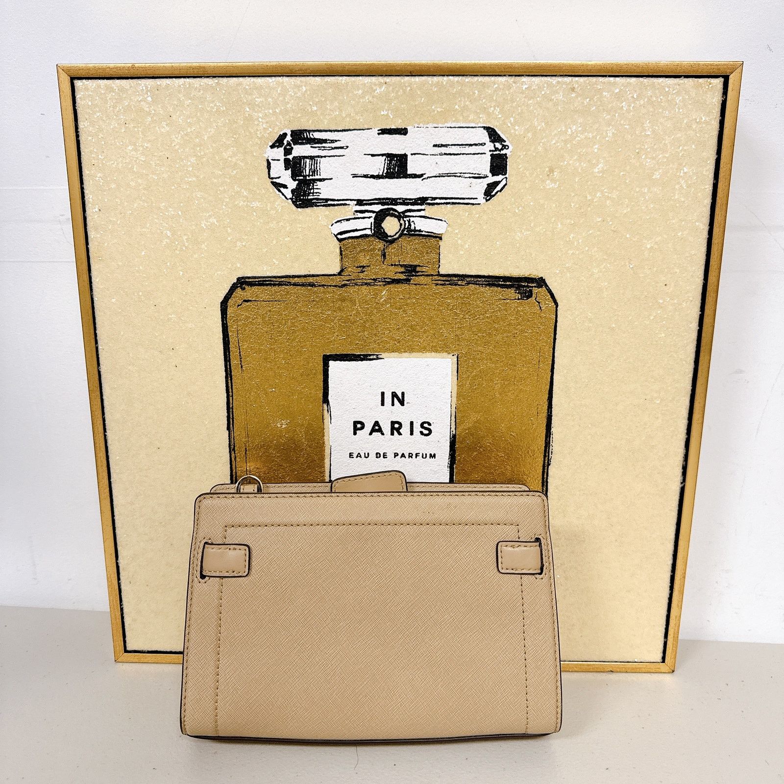 Michael Kors Michael Kors 35S0GU9C1L Rayne Small Leather Classic Bisque Size ONE SIZE - 4 Thumbnail