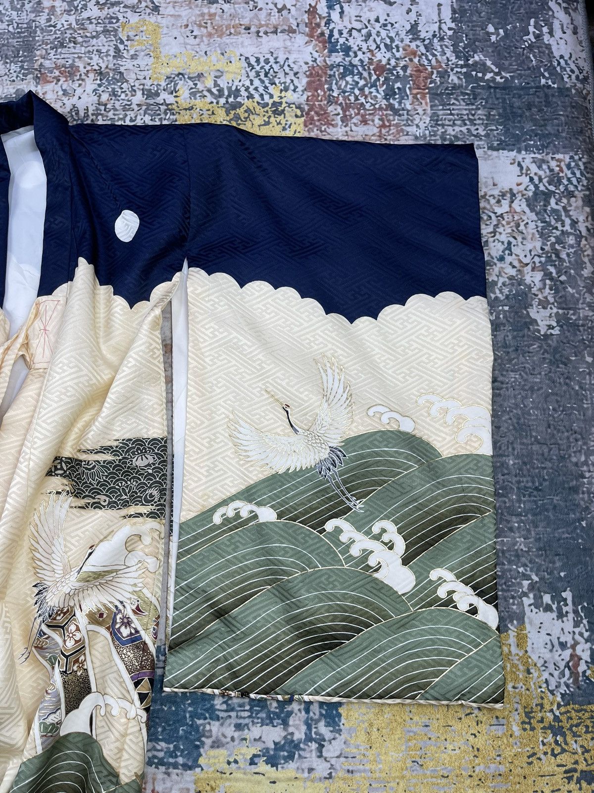 Dragonfly Vintage Japanese Traditional Silk Art Kimono Size S / US 4 / IT 40 - 8 Thumbnail