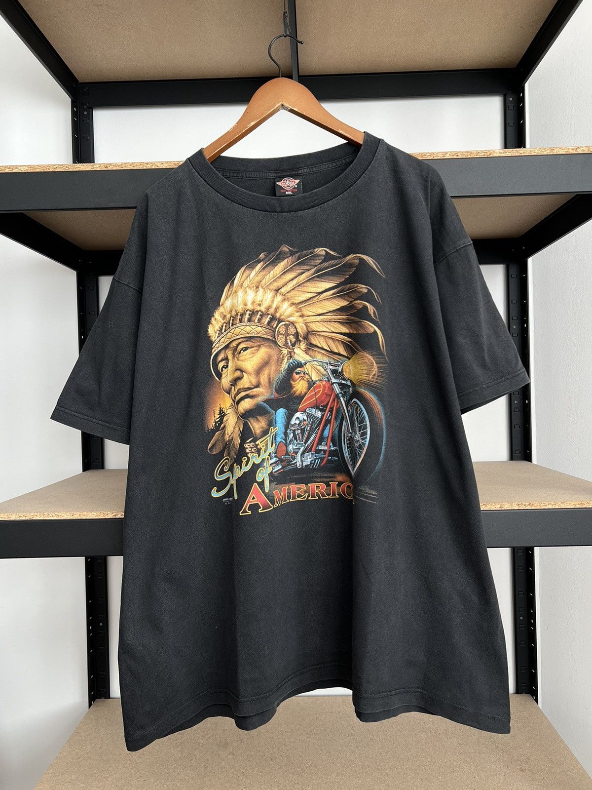 Vintage Vintage 1999 Jessie James Spirit of America Rock Eagle Tee Size US XXL / EU 58 / 5 - 2 Thumbnail