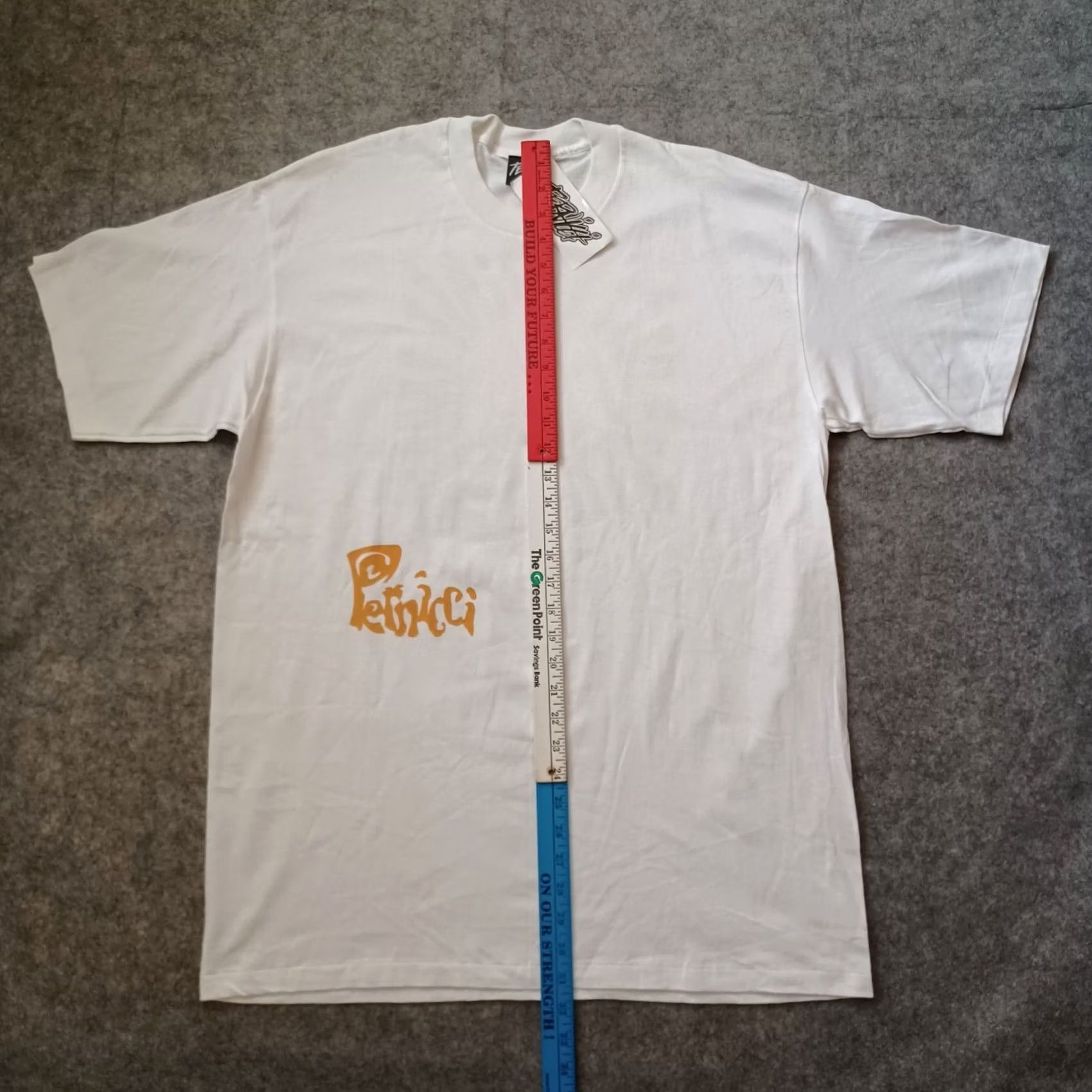 Vintage Pernicci Unlimited Humanity T Shirt Mens XL White Happy Face Short Sleeve Vintage Size US XL / EU 56 / 4 - 7 Thumbnail