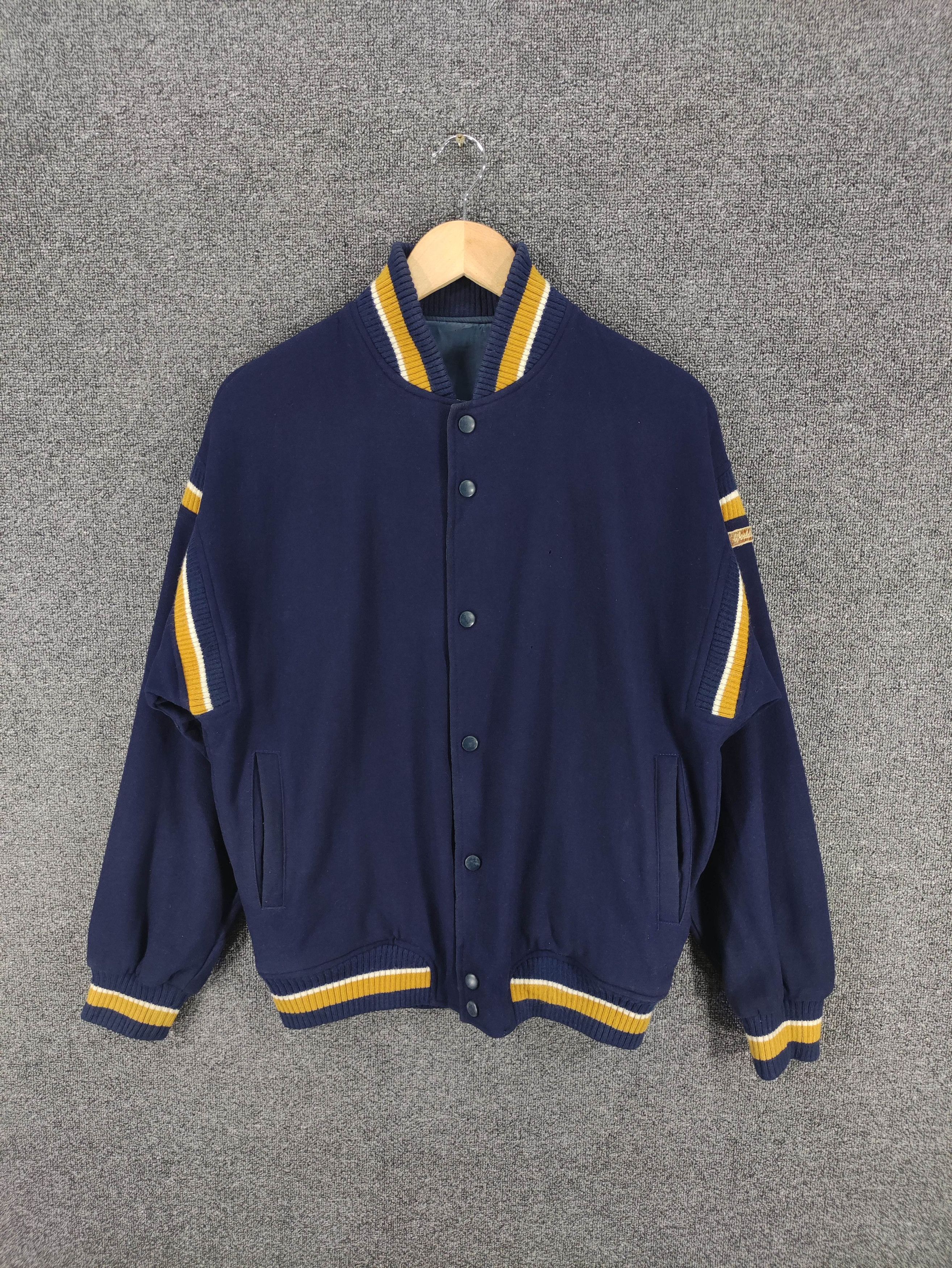 Mizuno Vintage Mizuno Varsity Wool Reversible Jacket Snap Button Size US L / EU 52-54 / 3 - 1 Thumbnail