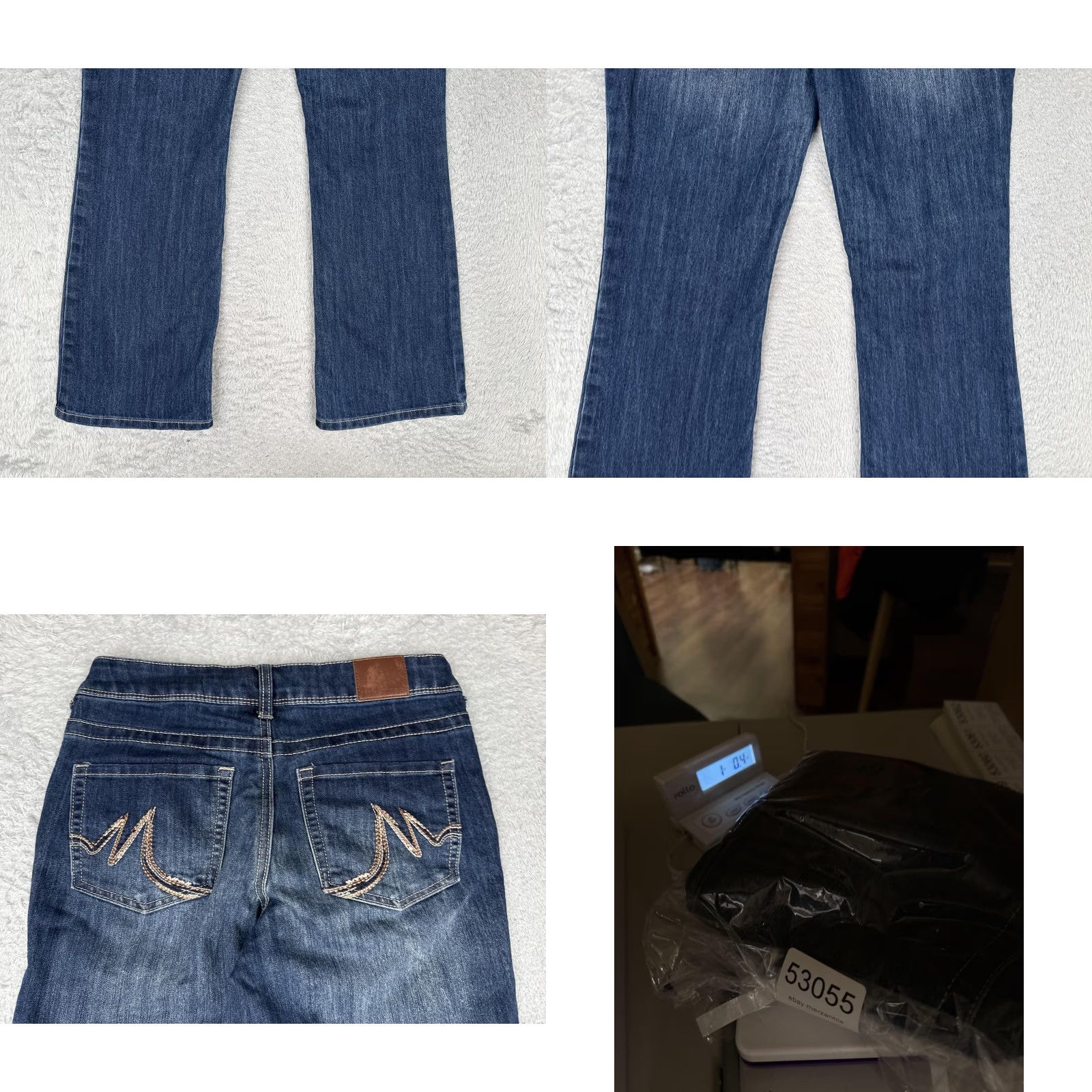 Vintage Maurices Jeans Womens Bootcut Denim Medium Blue 2 Short Stretch 5-Pocket M Detail Zipper Embroidered Size 26" / US 2 / IT 38 - 10 Thumbnail