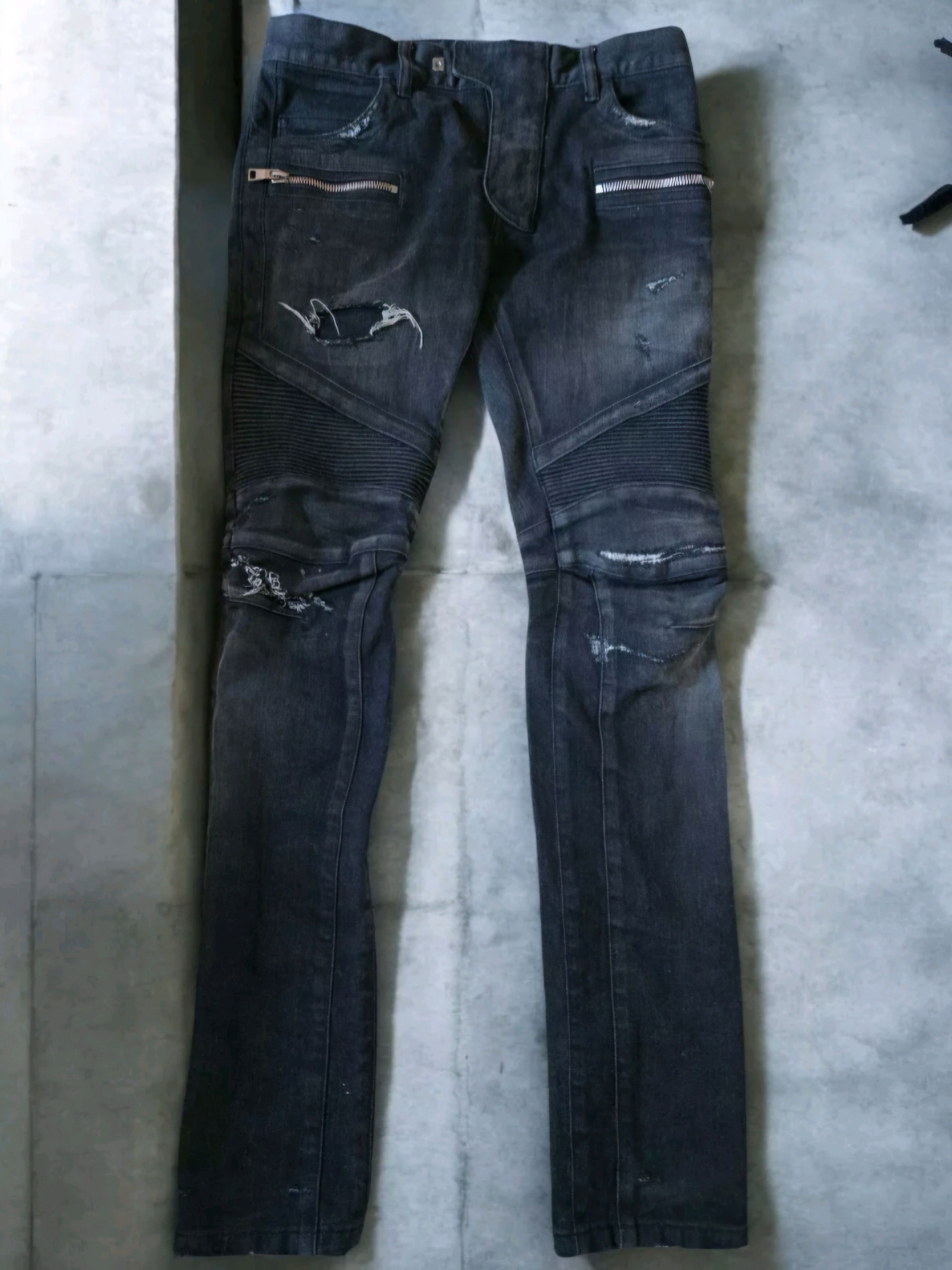Balmain Balmain Distressed Biker Jeans Size US 28 / EU 44 - 1 Thumbnail