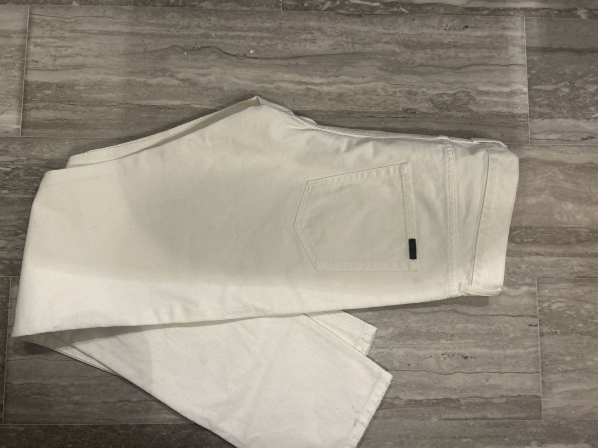 Yves Saint Laurent Saint Laurent D18M SL LW White Denim Jeans Size US 34 / EU 50 - 3 Thumbnail