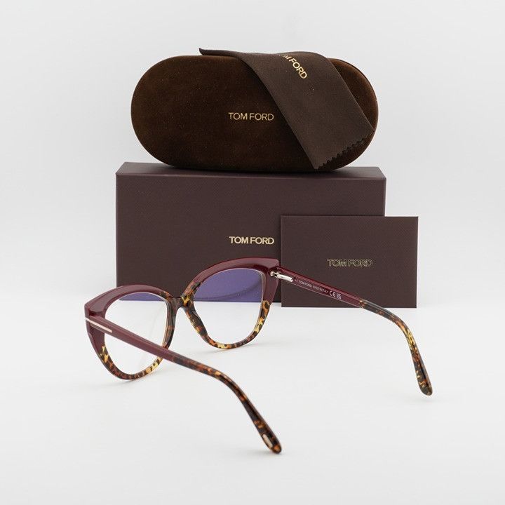 Tom Ford Tom Ford FT5673-B 056 Eyeglasses Bordeaux 54mm Cat Eye Size ONE SIZE - 11 Thumbnail