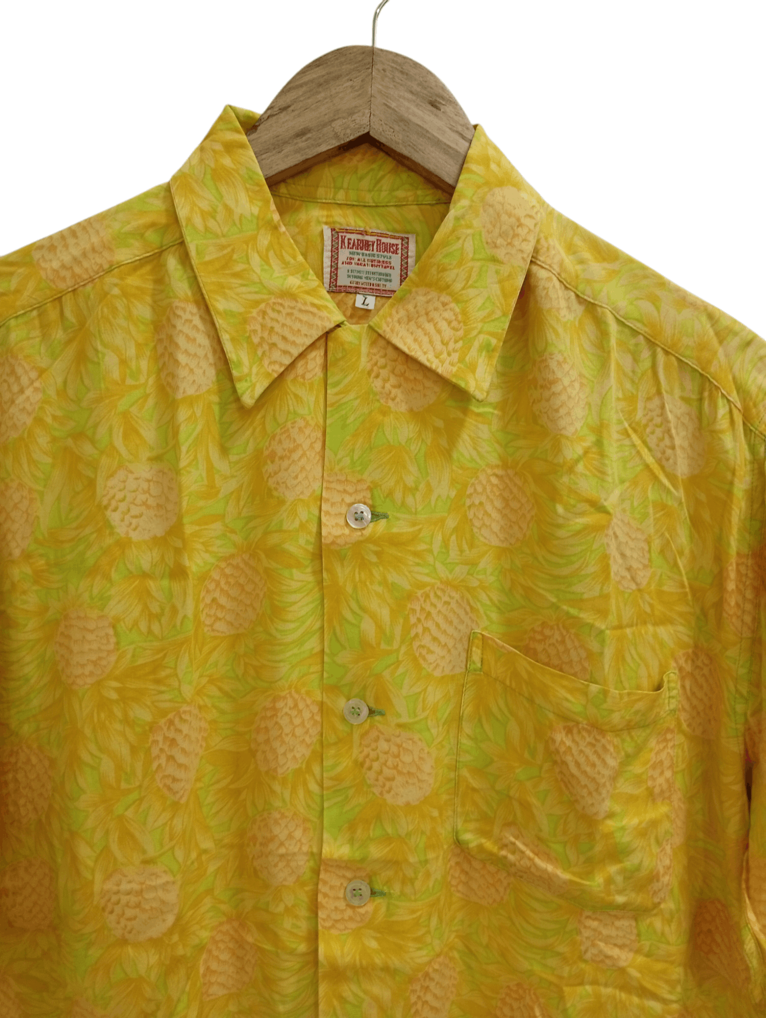 Japanese Brand × Vintage 🔥🔥Kearney House Full Print Pineapple Motif Hawaii Shirt Size US L / EU 52-54 / 3 - 17 Thumbnail