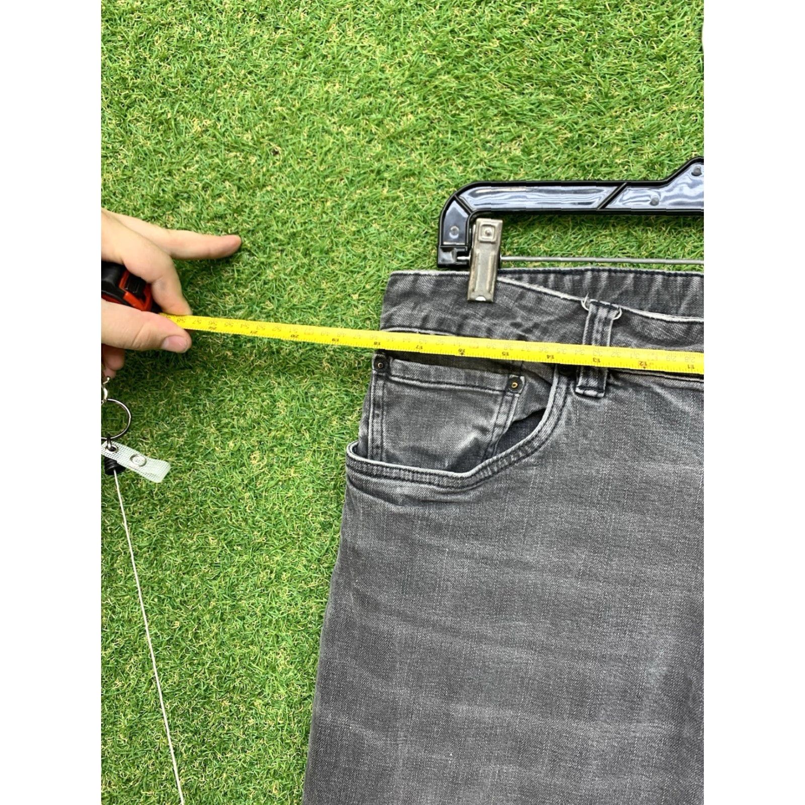 Prana PrAna Jeans Mens 36x32 Black Denim Stretch Outdoor Hiking Casual Breathe Grey Size US 36 / EU 52 - 6 Thumbnail