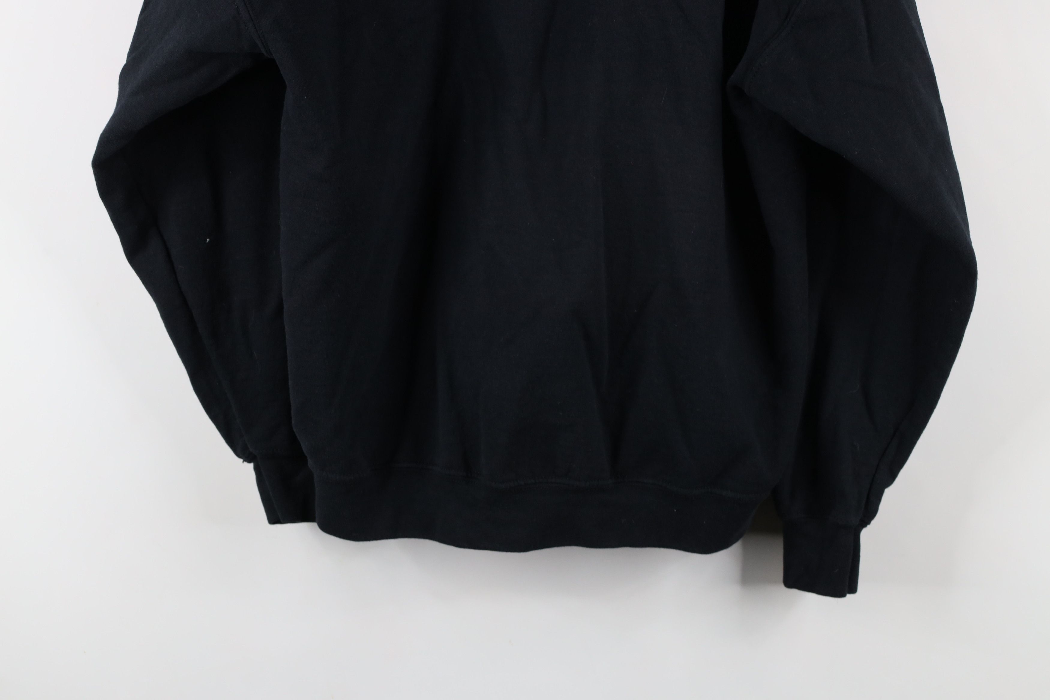 Vintage Vintage 90s Streetwear Faded Blank Hoodie Sweatshirt Black Size US L / EU 52-54 / 3 - 11 Thumbnail