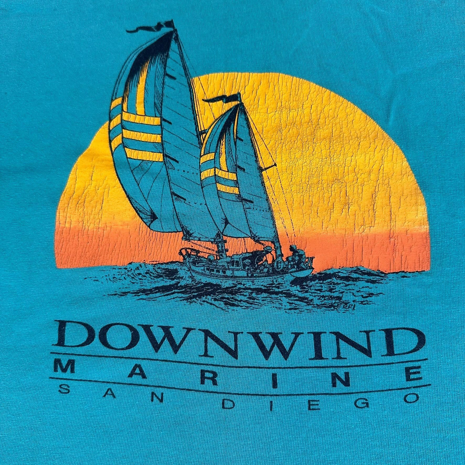 Hanes Vintage Y2K San Diego Sailboat T-Shirt Surf Preppy Nautical Size US L / EU 52-54 / 3 - 2 Thumbnail