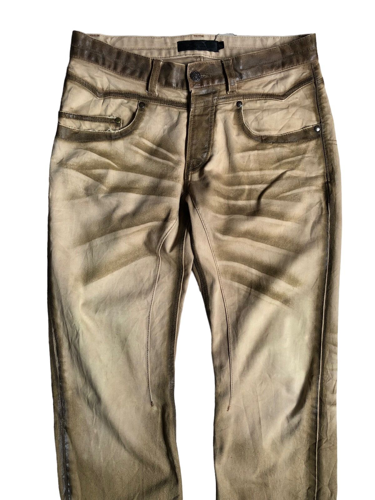 JACKROSE Luv Maison Jack Rose waxed design dirty look pants Size US 30 / EU 46 - 6 Thumbnail