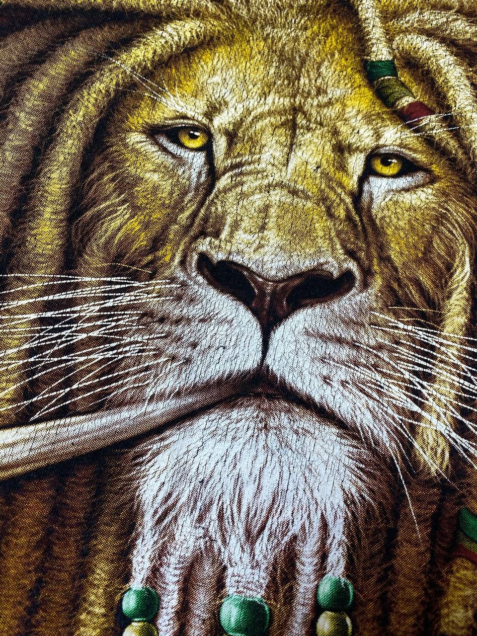 Band Tees × Vintage Rasta Lion T-Shirt The Lion Rastafari Dreadlocks Reggae Size US M / EU 48-50 / 2 - 21 Thumbnail