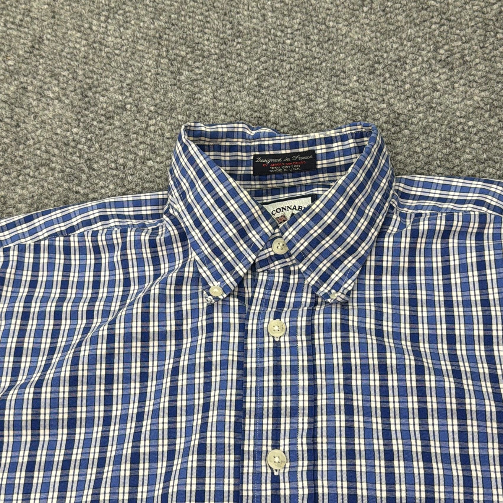 Faconnable Faconnable Shirt Mens Large Blue White Plaid Button Down Cotton Made USA Casual Size US L / EU 52-54 / 3 - 4 Thumbnail