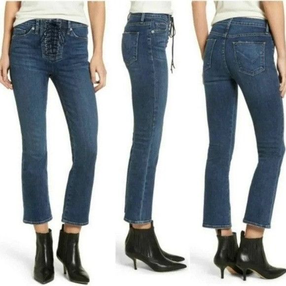 Hudson NEW HUDSON WOMEN’S HIGH RISE LACE-UP BOOTCUT JEANS SZ 29 Size 29" - 2 Thumbnail